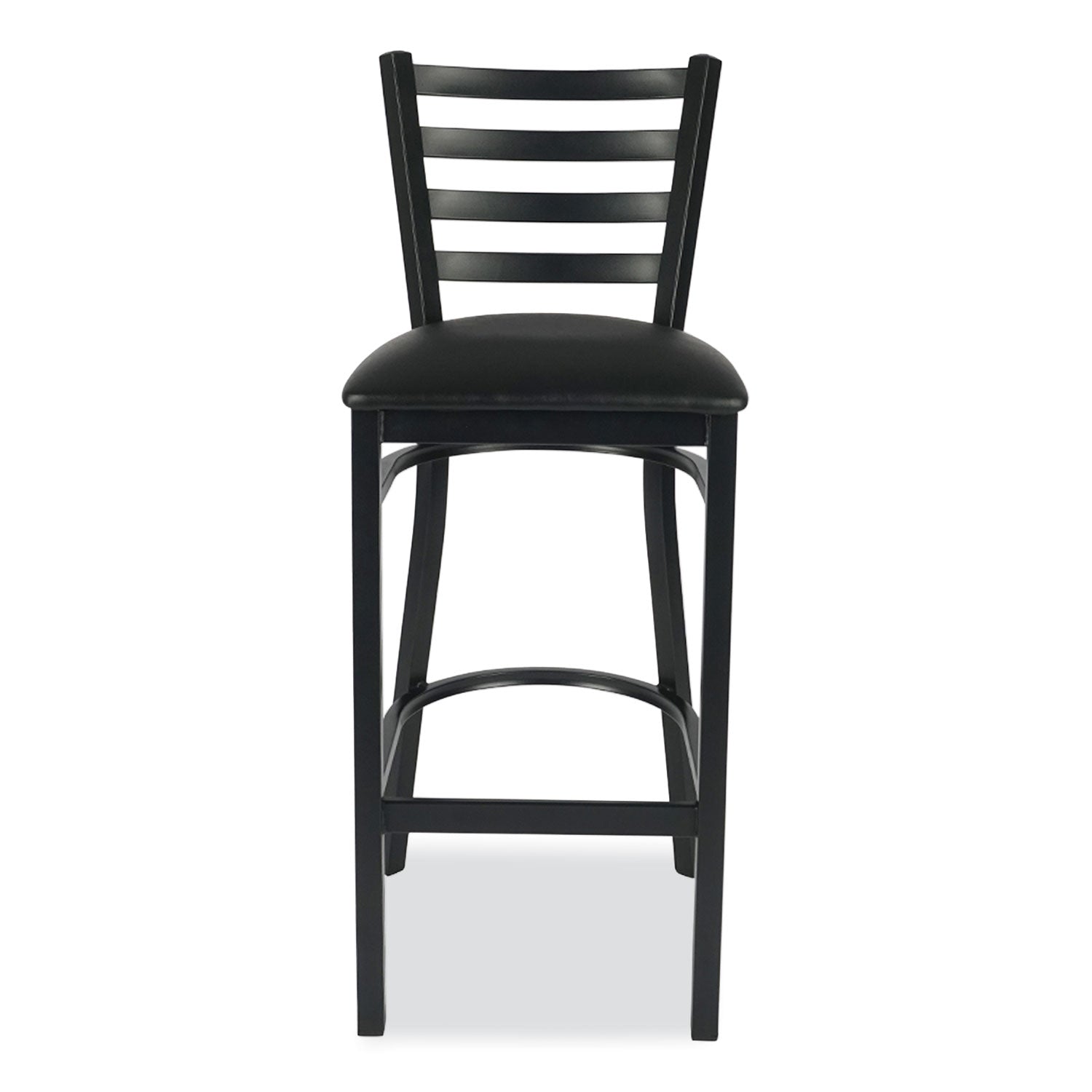 JMC Furniture White Horse Series Barstools, Supports Up to 300 lb, 29.5" Seat Height, Black Seat/Back, Black Frame