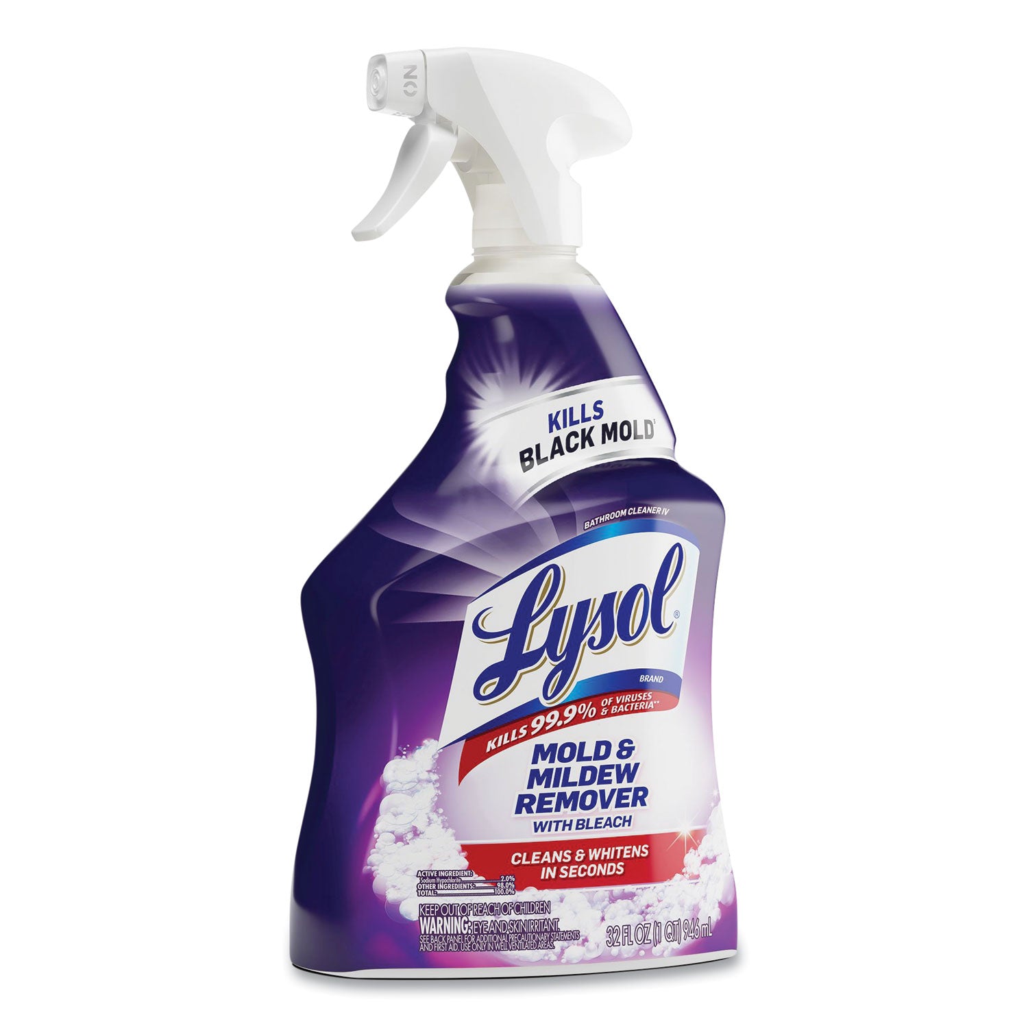 LYSOL® Brand Mold And Mildew Remover With Bleach, 32 Oz Spray Bottle, 12/carton