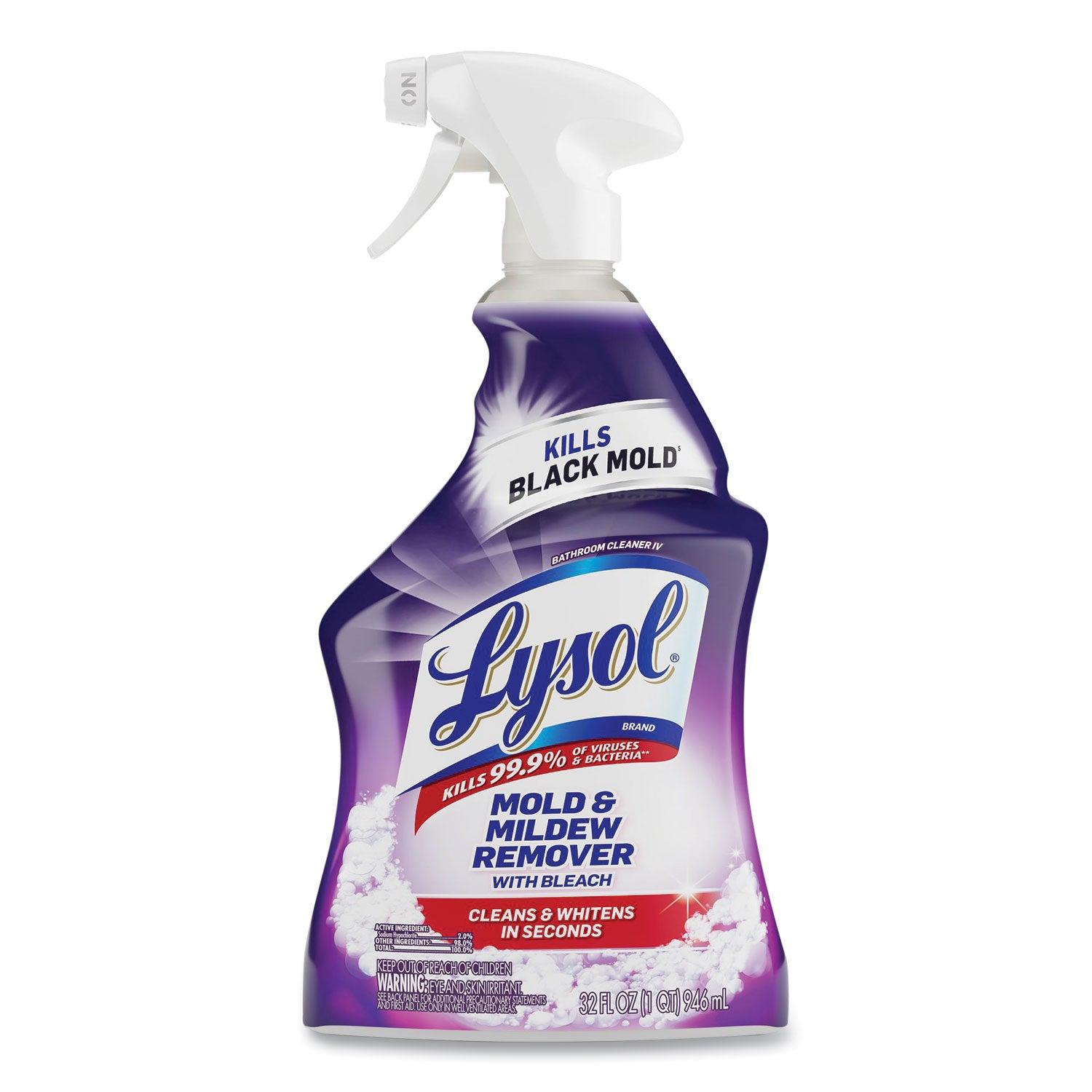 LYSOL® Brand Mold And Mildew Remover With Bleach, 32 Oz Spray Bottle, 12/carton