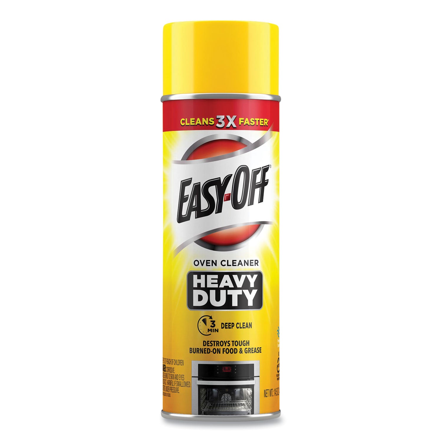 EASY-OFF® Heavy Duty Oven Cleaner, Fresh Scent, Foam, 14.5 Oz Aerosol Spray, 12/carton