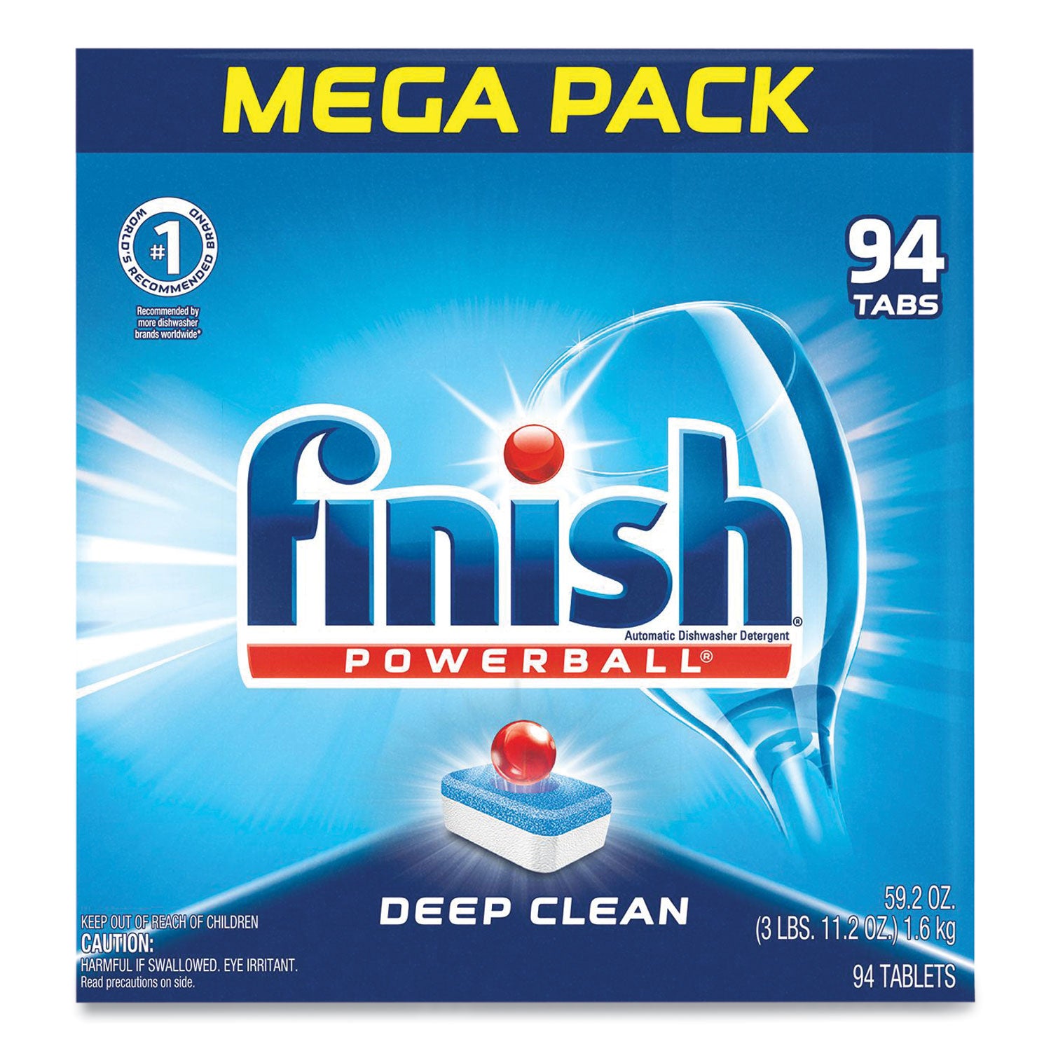 FINISH® Powerball Dishwasher Tabs, Fresh Scent, 94/Box, 4 Boxes/Carton