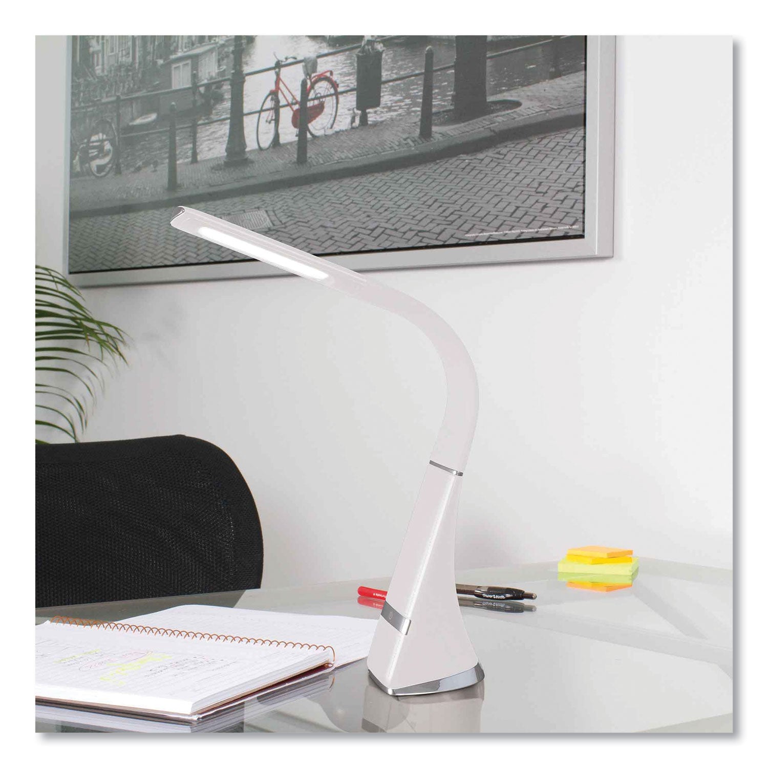 OttLite® Wellness Series Recharge LED Desk Lamp, 10.75" to 18.75" High, White