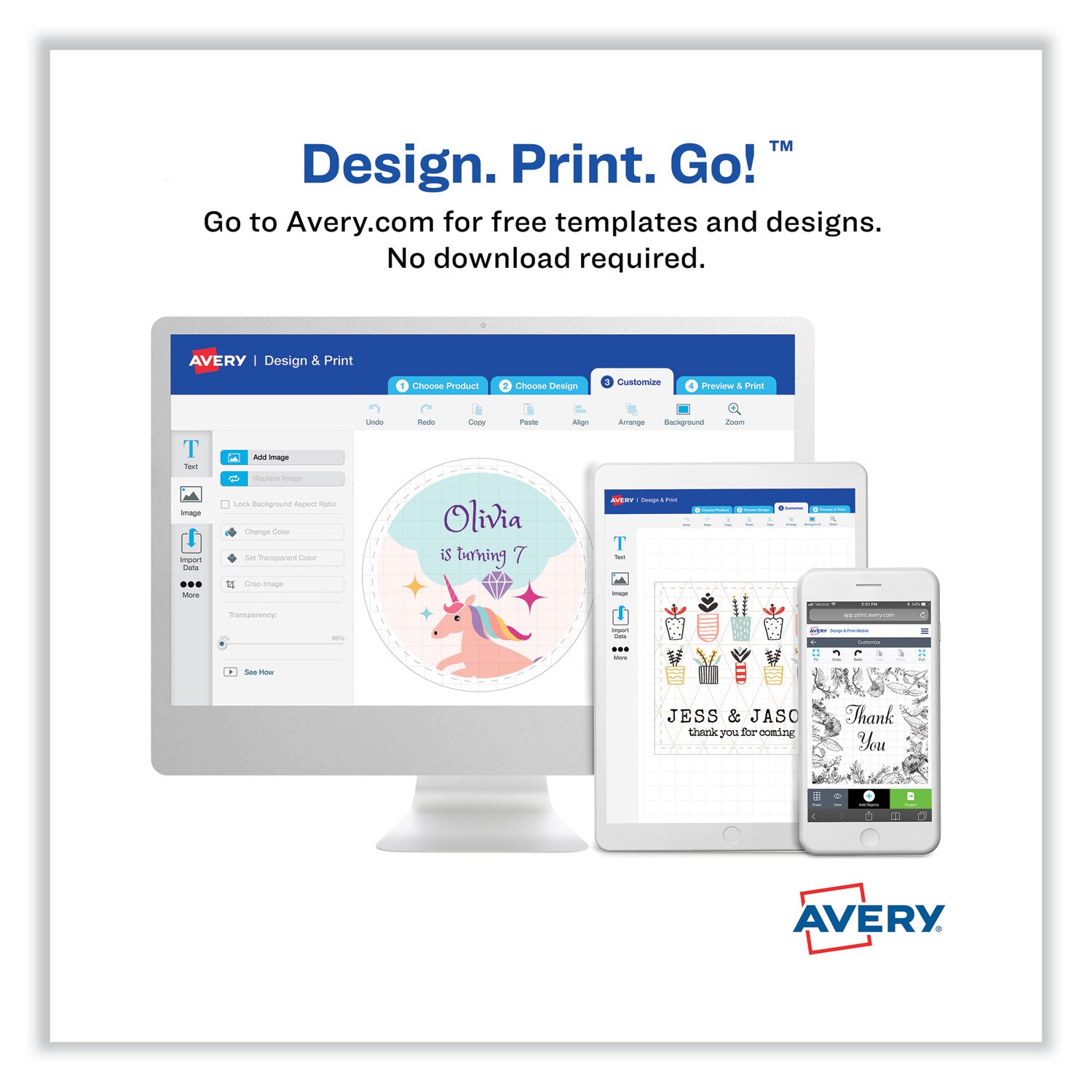 Avery® Laser/Inkjet Media Labels, Inkjet/Laser Printers, 2 x 3.3, White, 8 Labels/Sheet, 25 Sheets/Pack