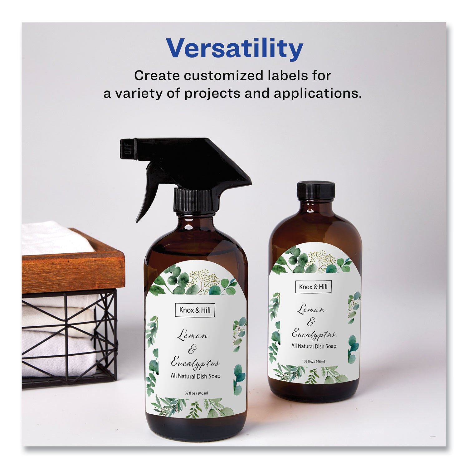 Avery® Textured Arched Print-To-The-Edge Labels, Laser Printers, 4.75 X 3.5, White, 4/sheet, 10 Sheets/pack