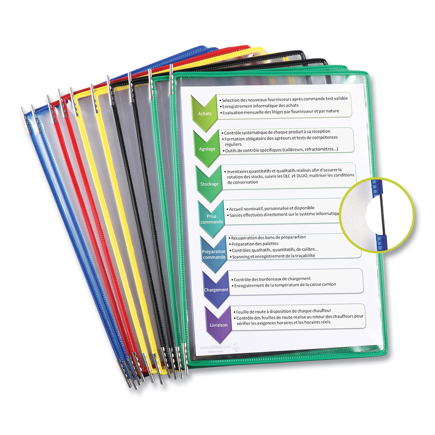 djois® by Tarifold Wall Unit Magnetic Starter Set, 10 Sections, 20-Sheet Capacity, Gray