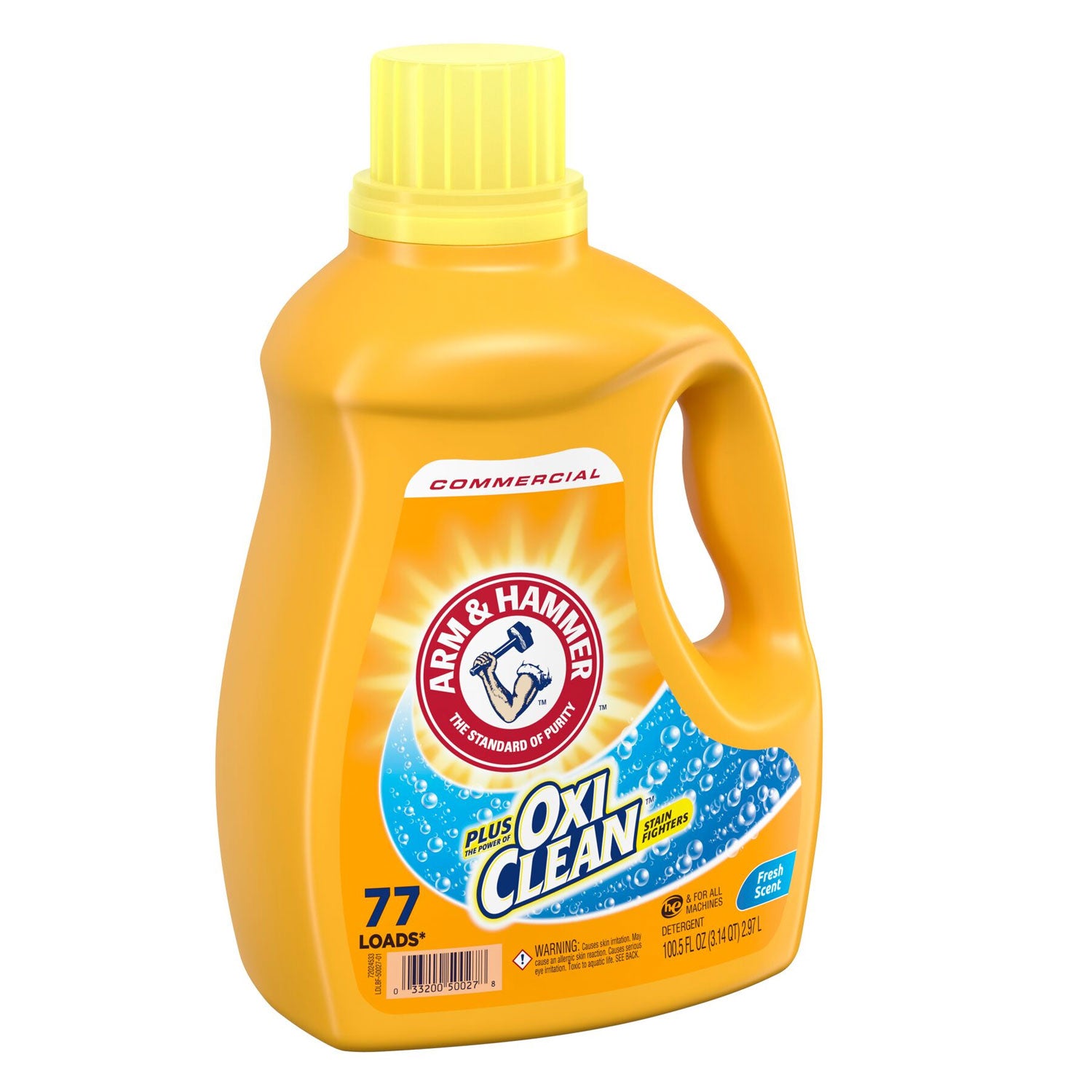 Arm & Hammer™ OxiClean Concentrated Liquid Laundry Detergent, Fresh, 100.5 oz Bottle, 4/Carton