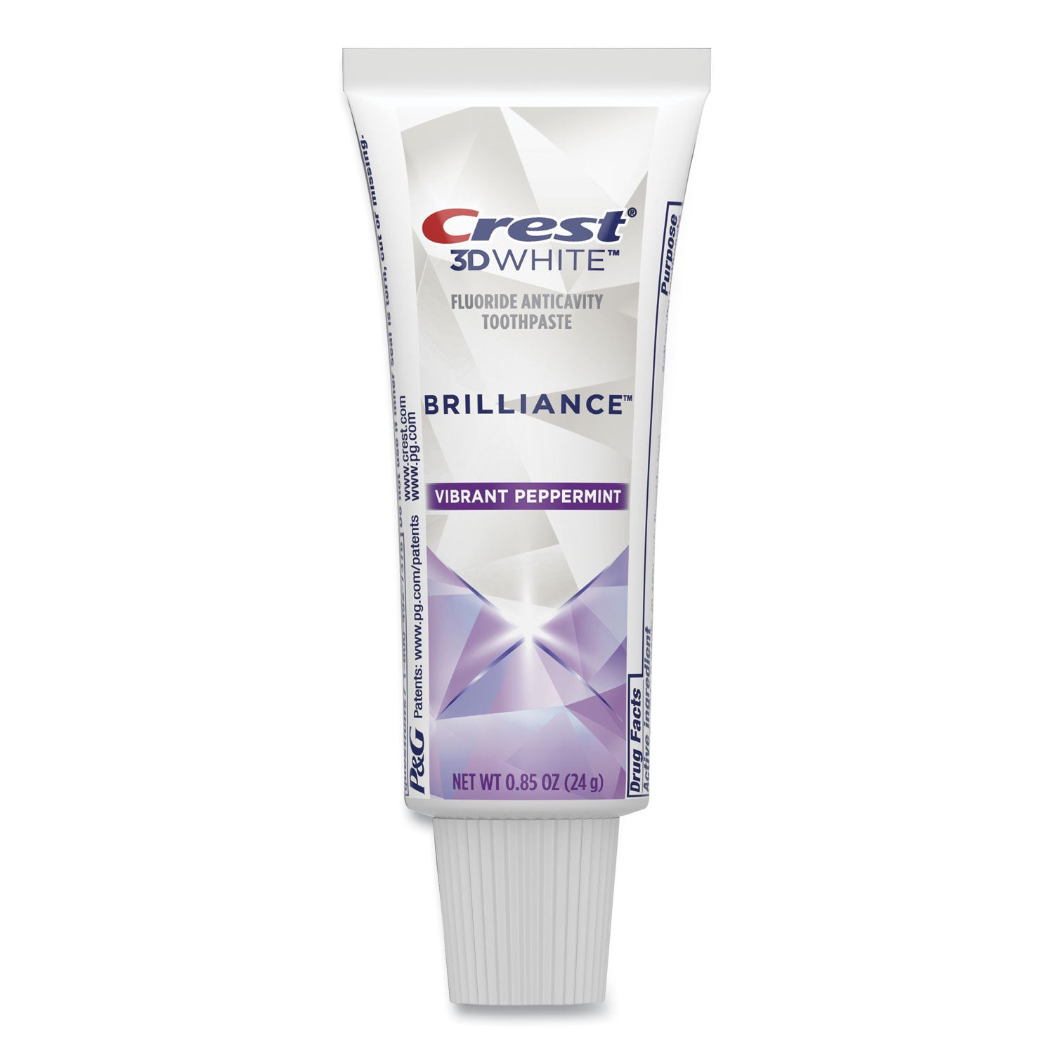 Crest® 3D White Brilliance Advanced Whitening Technology + Advanced Stain Protection Toothpaste, 0.85 oz Tube, 72/Carton