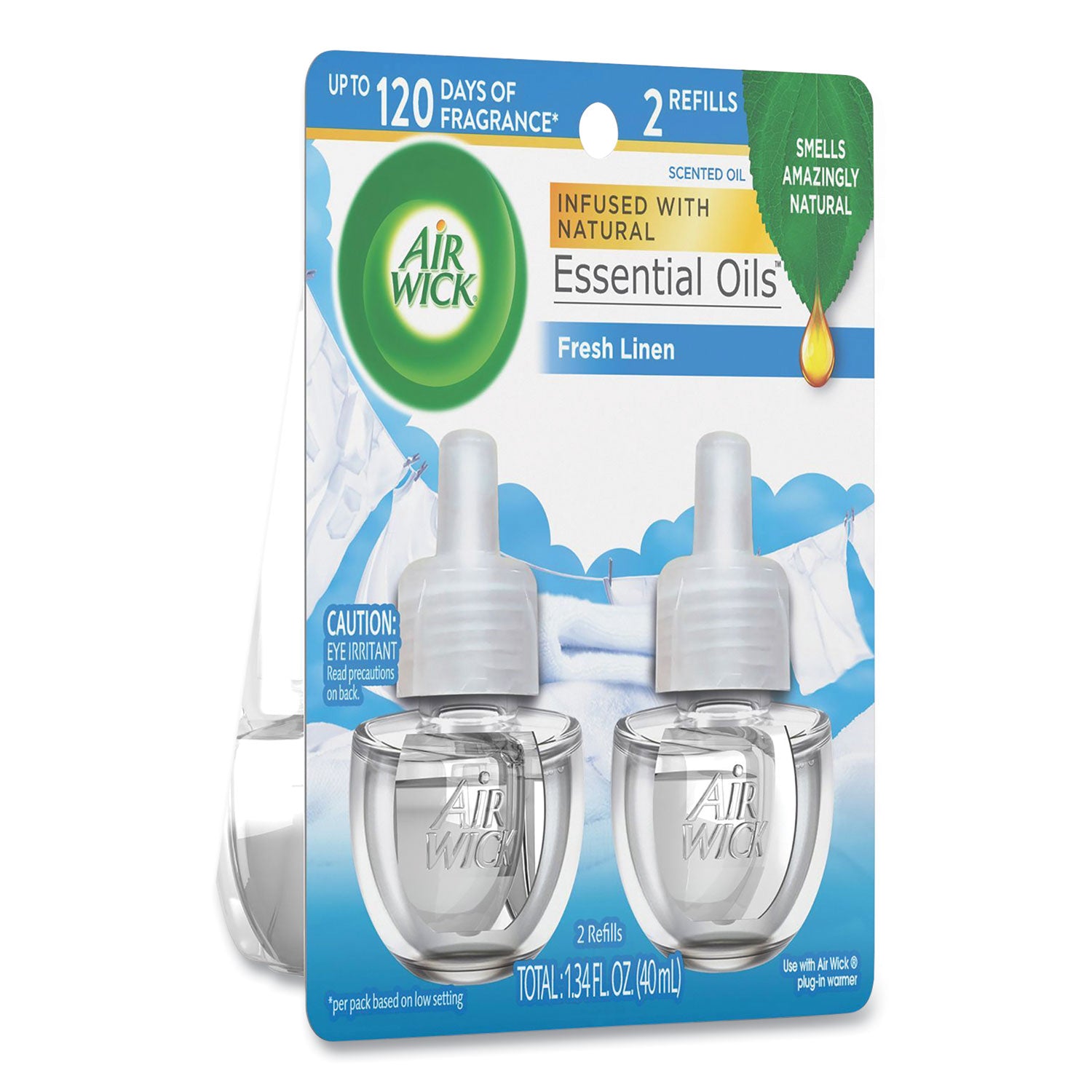 Air Wick® Scented Oil Twin Refill, Fresh Linen, 0.67 Oz, 2/pack, 6/carton