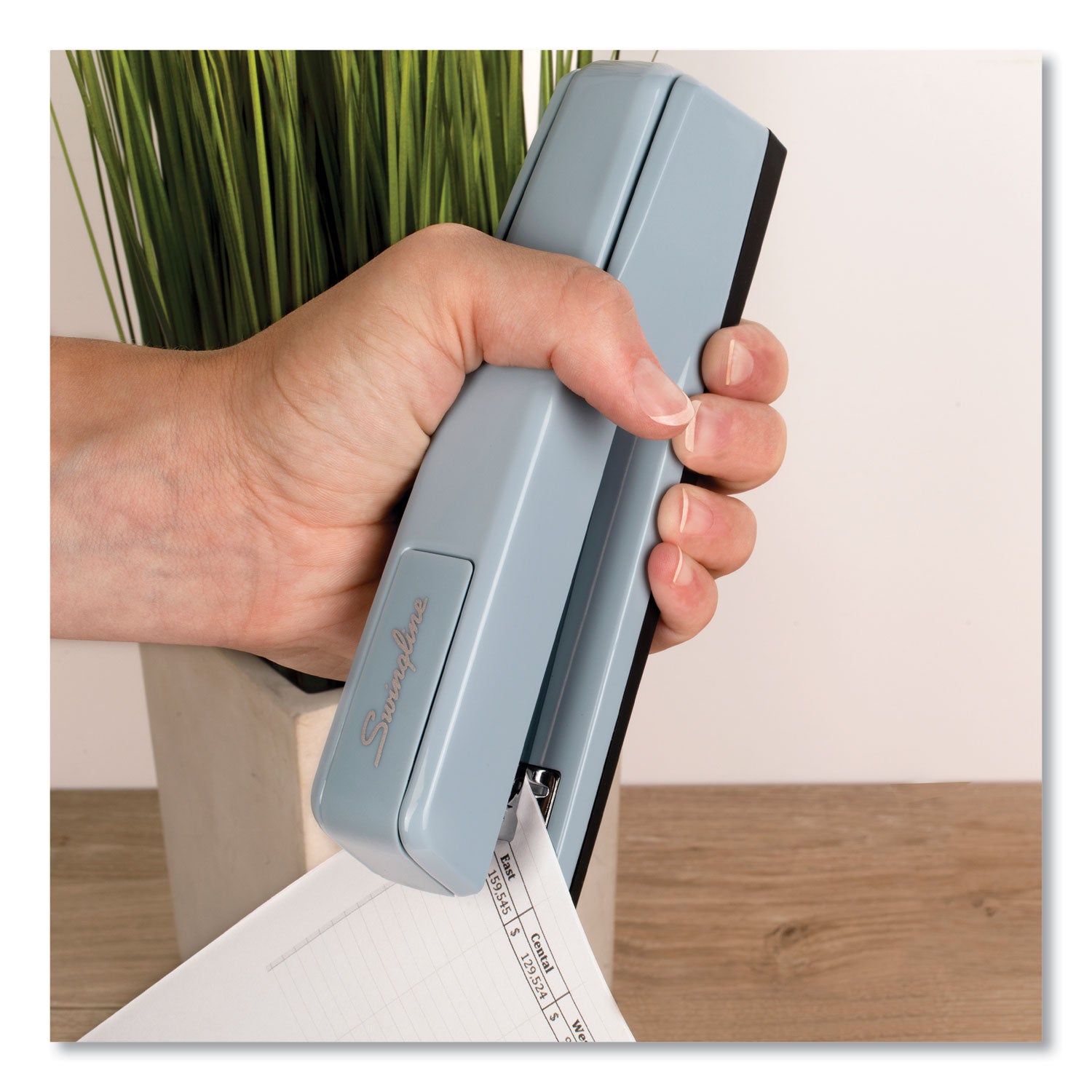 Swingline® 747 Classic Full Strip Stapler, 30-Sheet Capacity, Sky Blue