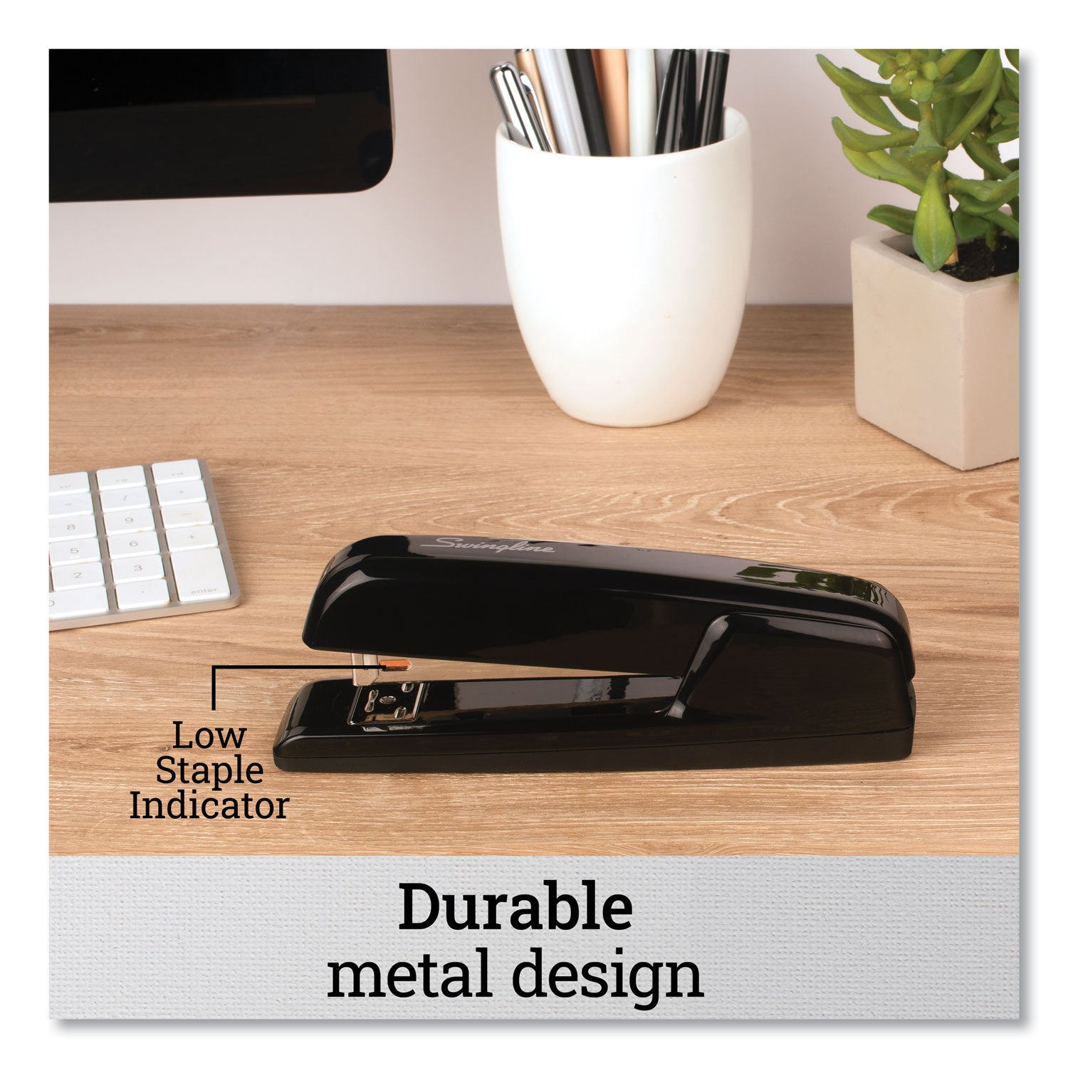 Swingline® 747 Business Full Strip Desk Stapler, 30-Sheet Capacity, Black