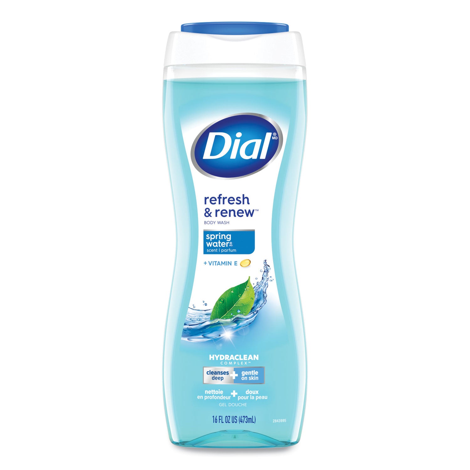 Dial® Body Wash, Spring Water Scent, 16 oz, 6/Carton