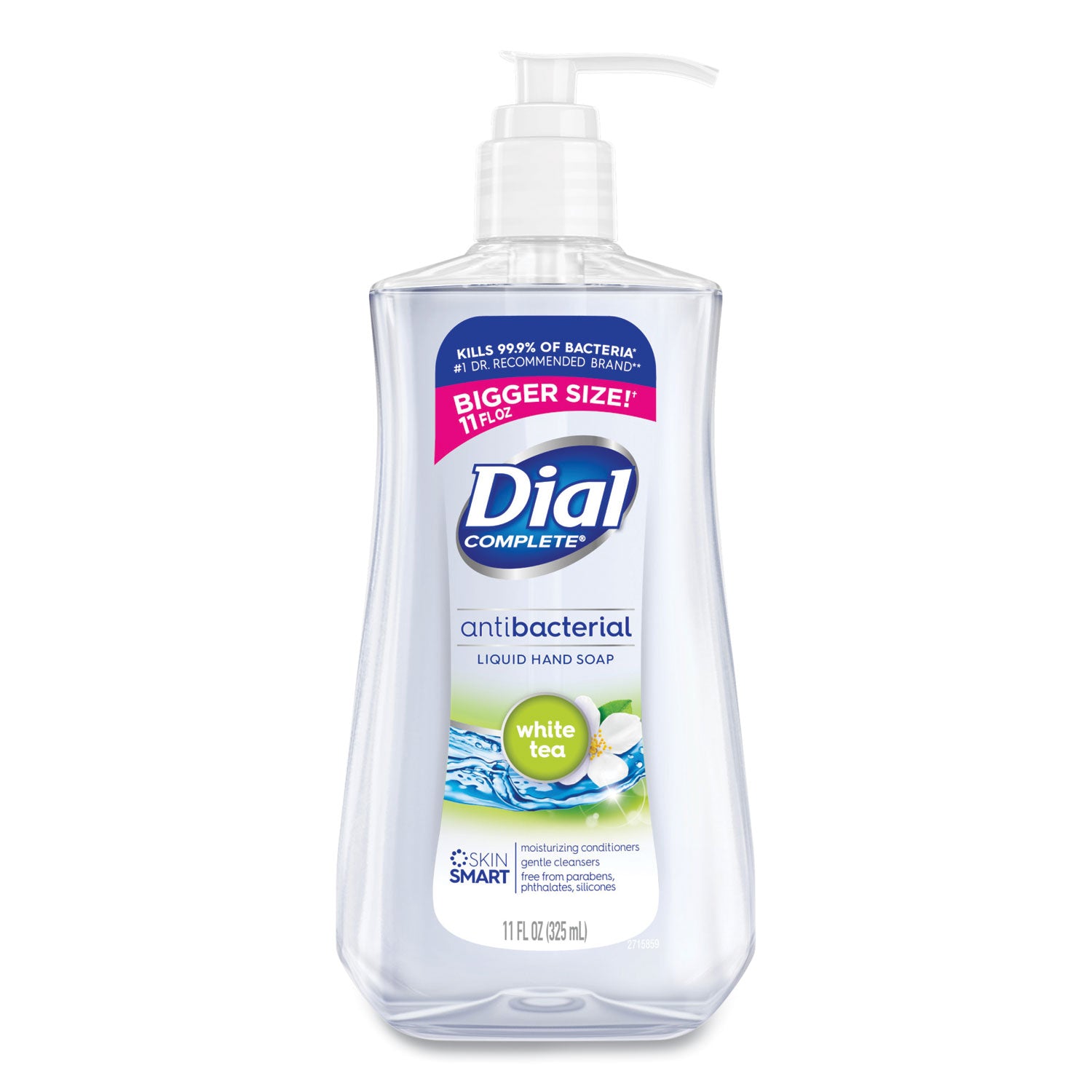 Dial® Antibacterial Liquid Hand Soap, White Tea Scent, 11 oz, 12/Carton