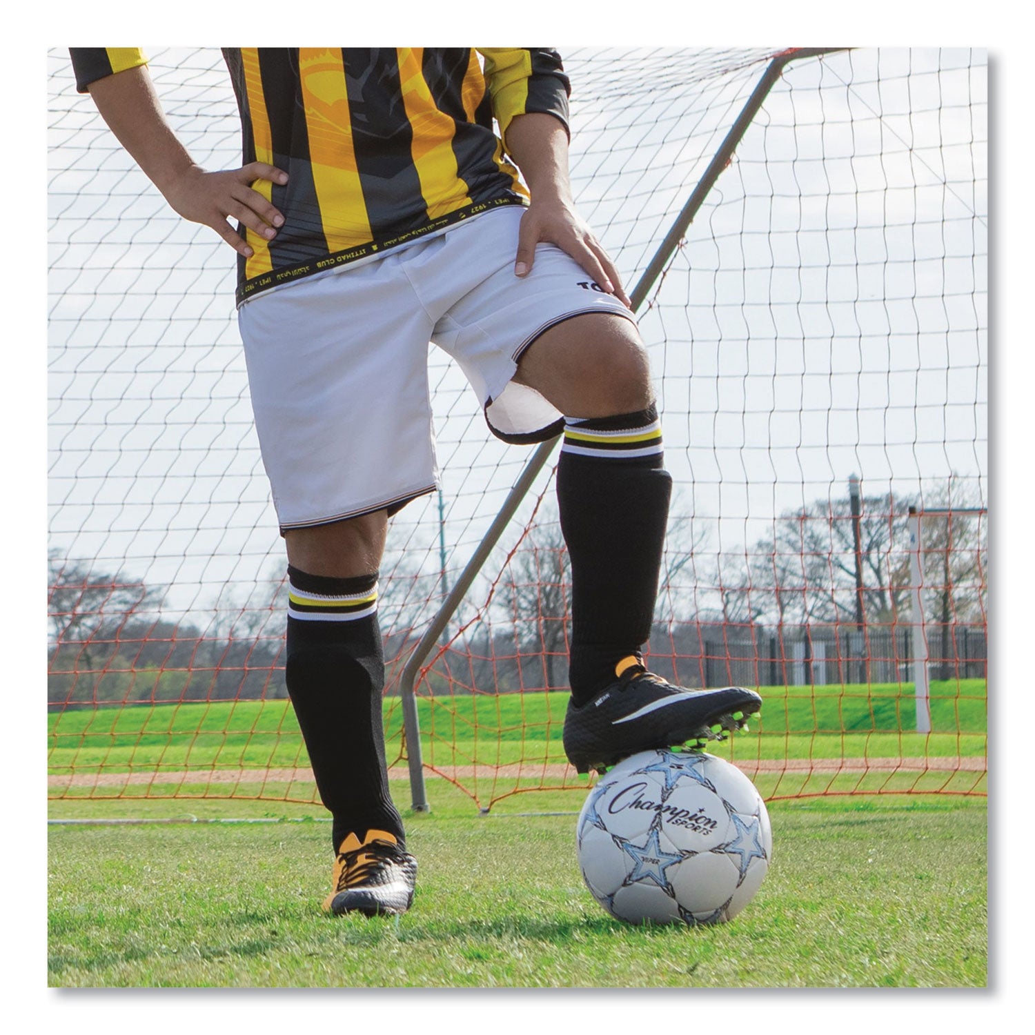 Champion Sports Viper Soccer Ball, No. 5. Size, 8.5" To 9" Diameter, White