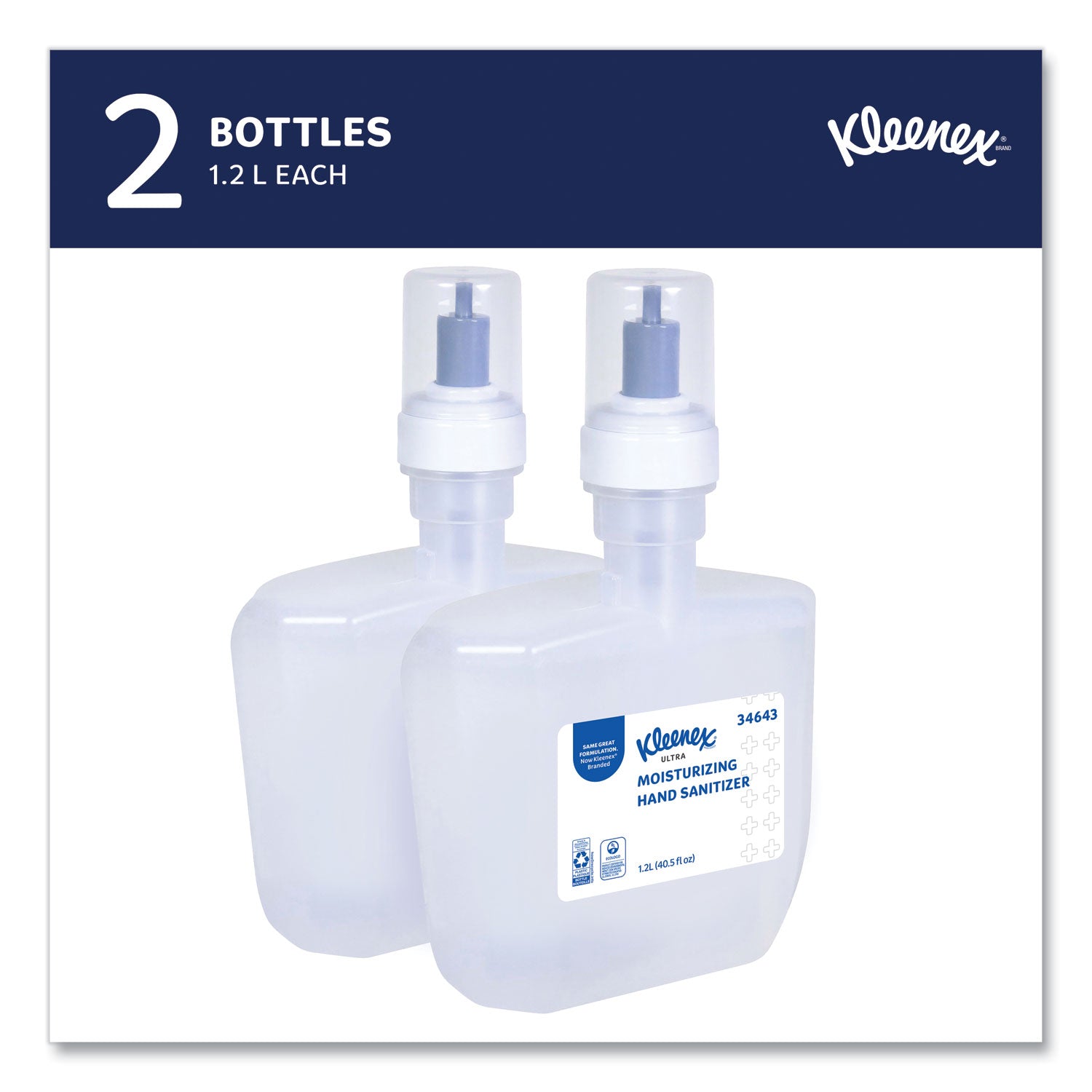 Scott® Super Moisturizing Foam Hand Sanitizer, 1,200 mL Cassette, Unscented, 2/Carton