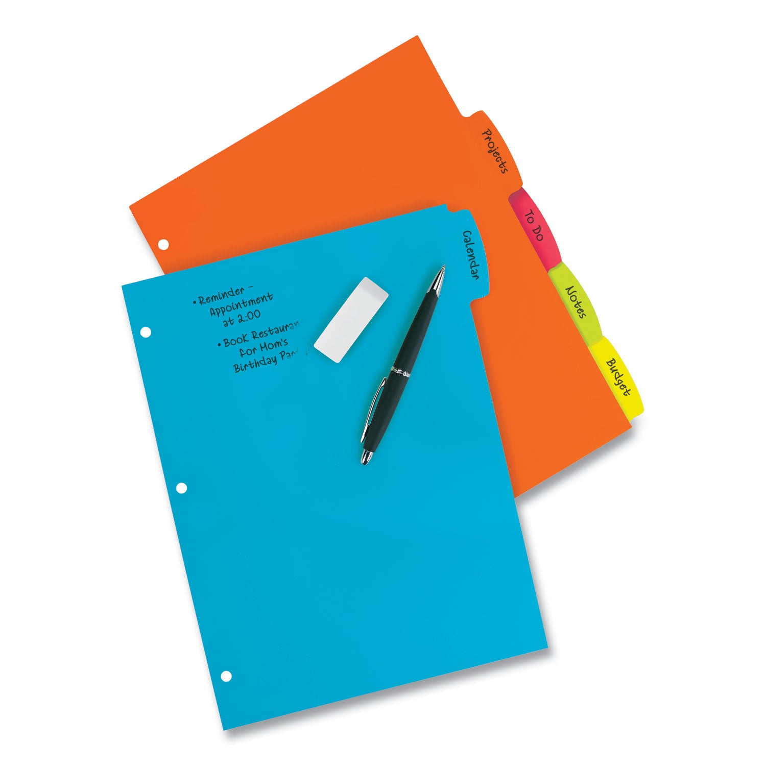 Avery® Big Tab Write and Erase Durable Plastic Dividers, 5-Tab, 11 x 8.5, Assorted, 1 Set