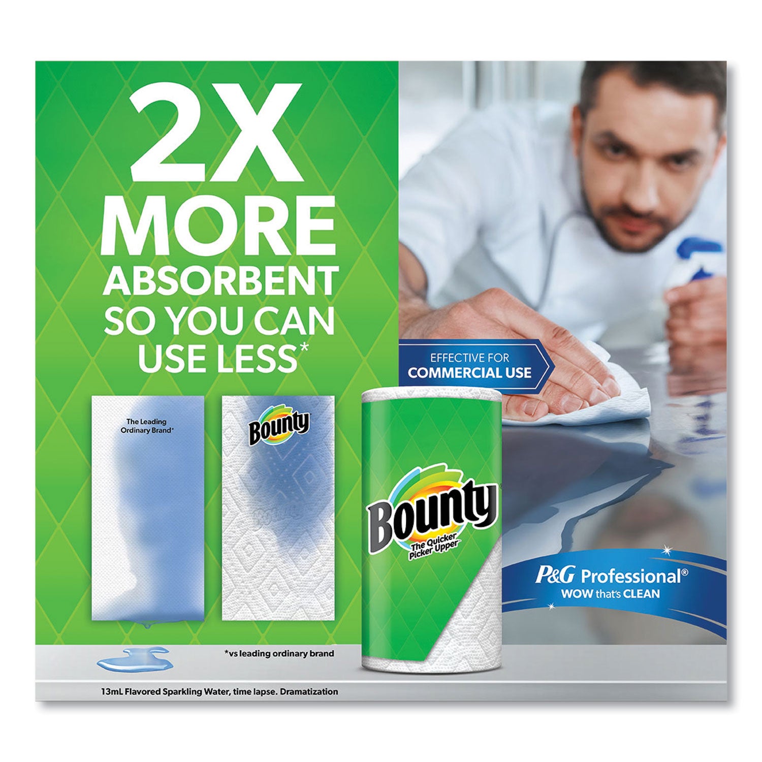 Bounty® Select-a-Size Kitchen Roll Paper Towels, 2-Ply, 5.9 x 11, White, 90 Sheets/Double Roll, 24 Rolls/Carton
