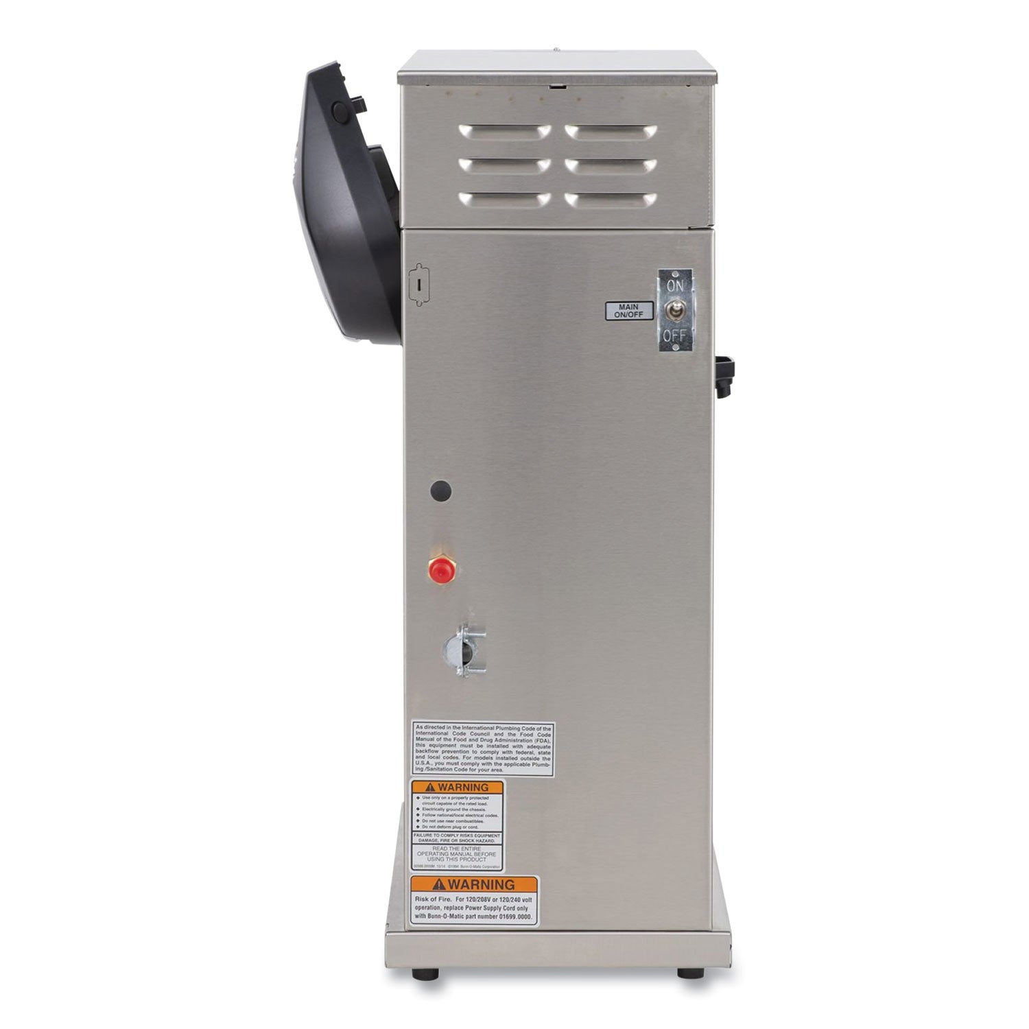 BUNN® AXIOM DV-APS Airpot System, 12 Cups, Silver/Black