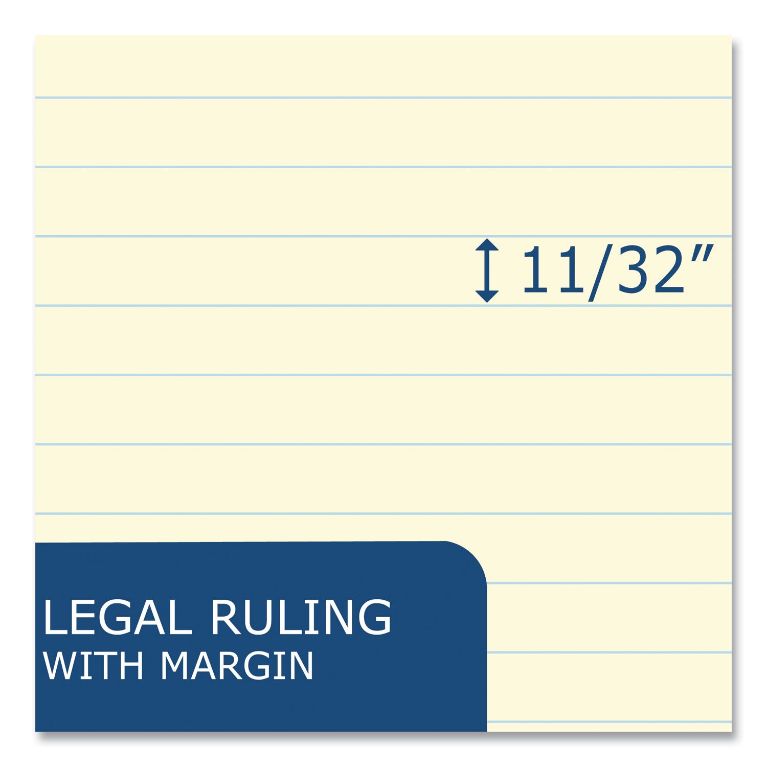 Roaring Spring® Enviroshades Legal Notepads, 50 Ivory 8.5 x 11.75 Sheets, 36 Notepads/Carton