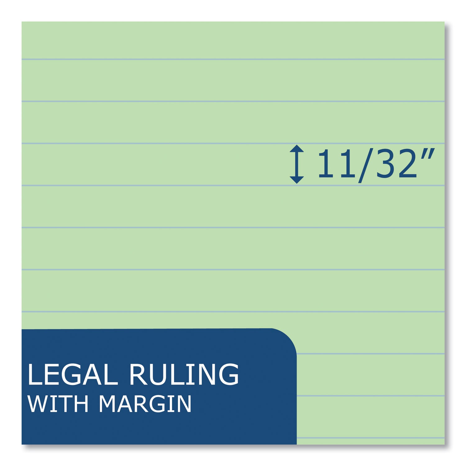 Roaring Spring® Enviroshades Legal Notepads, 50 Green 8.5 x 11.75 Sheets, 72 Notepads/Carton