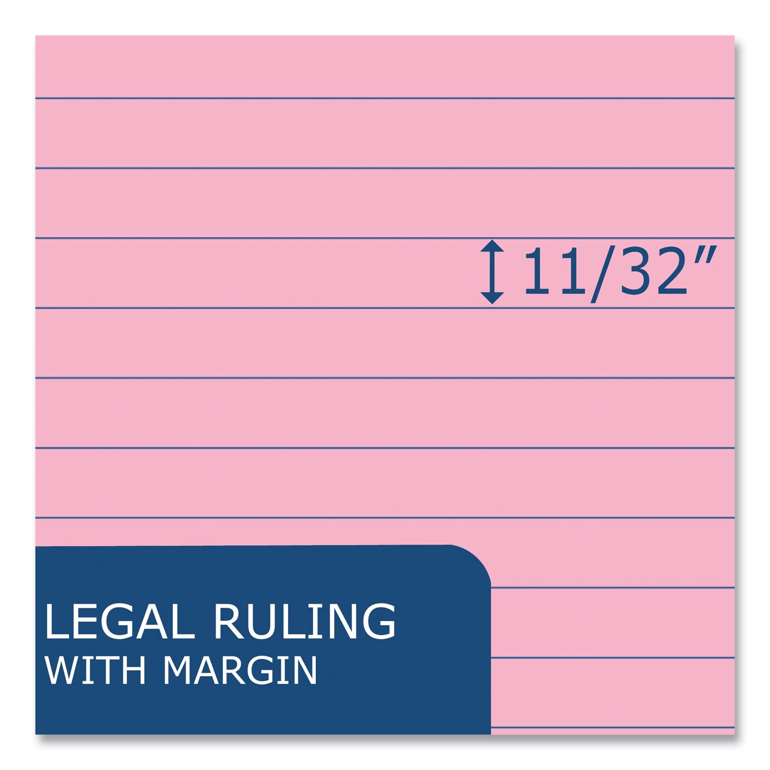 Roaring Spring® Enviroshades Legal Notepads, 50 Pink 8.5 x 11.75 Sheets, 36 Notepads/Carton
