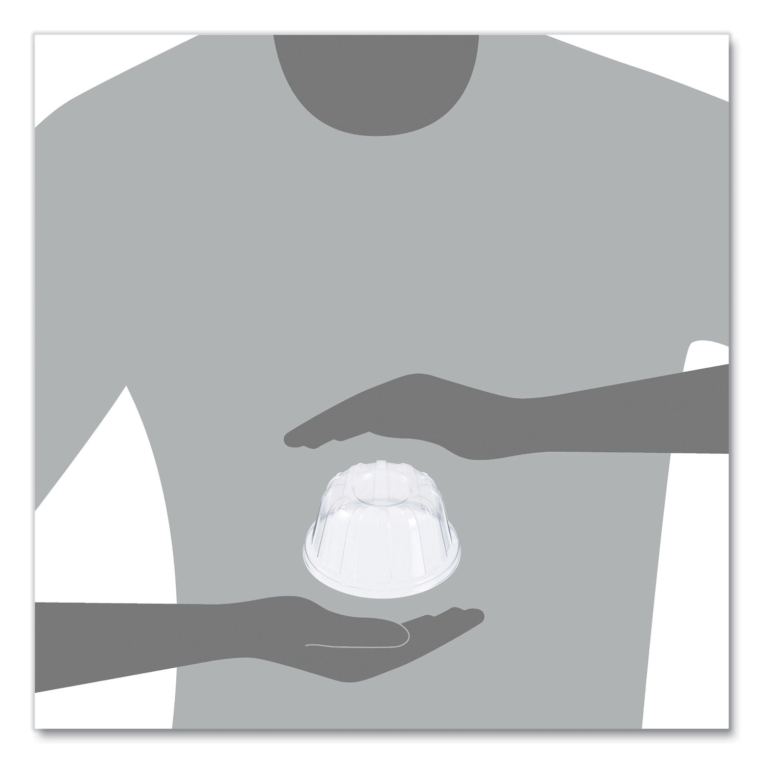 Dart® D-T Sundae/Cold Cup Lids, Fits 5 oz to 32 oz Cold Cups, Plastic, Clear, 50/Pack, 20 Packs/Carton