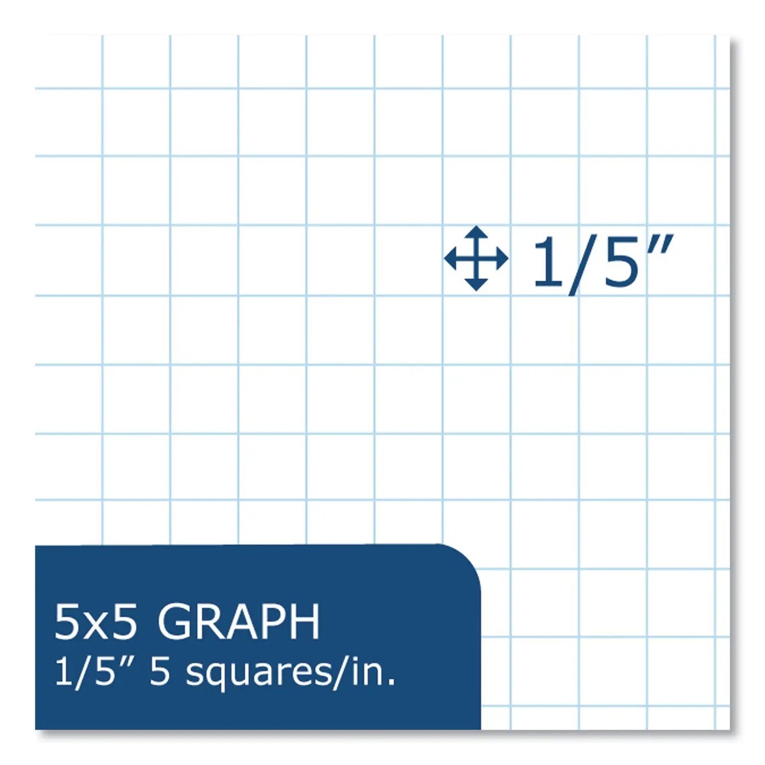 Gummed Pad, 5 sq/in Quadrille Rule, 50 White 8.5 x 11 Sheets, 72/Carton Roaring Spring® Flipcost