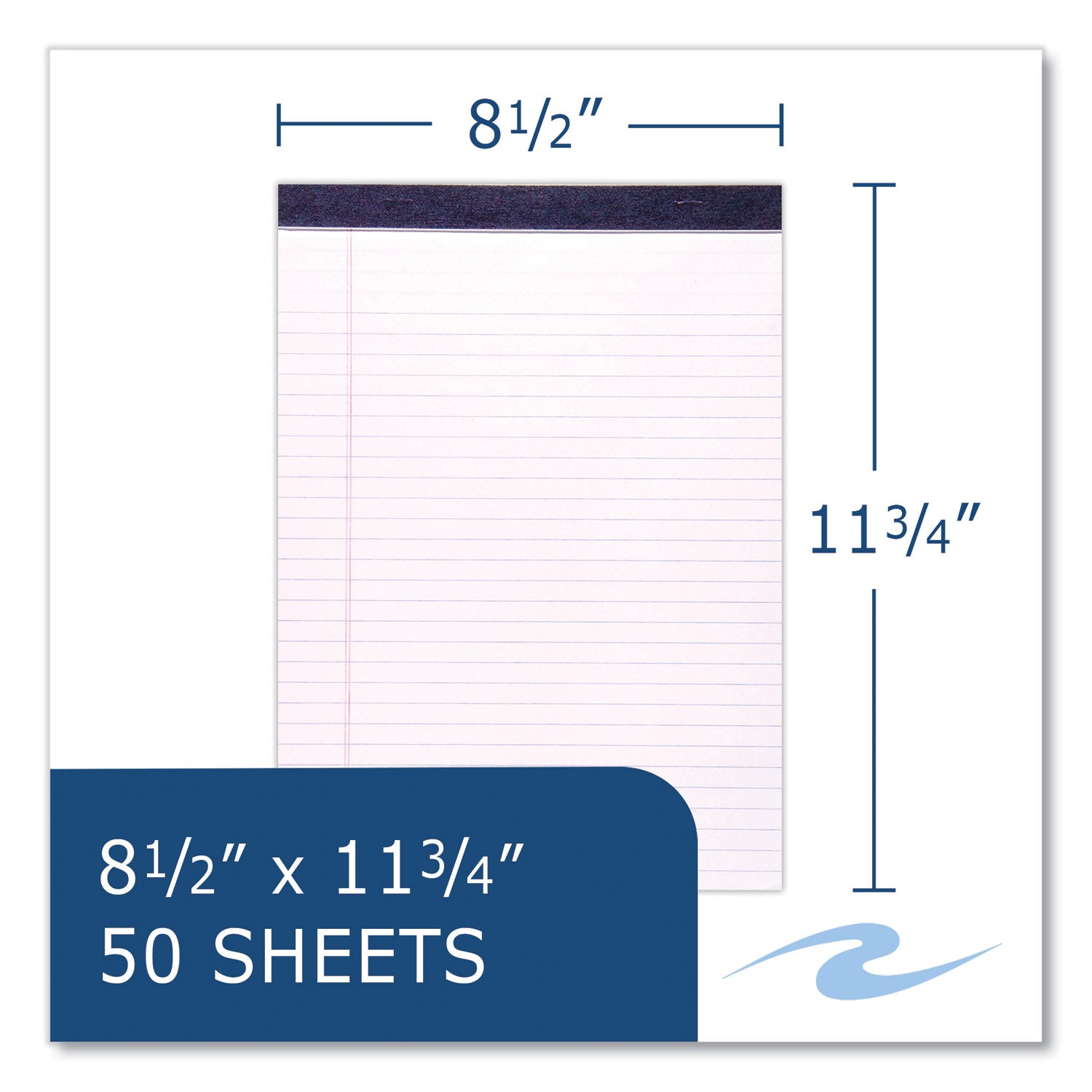 Roaring Spring® Legal Pad, 50 White 8.5 x 11 Sheets, 72/Carton