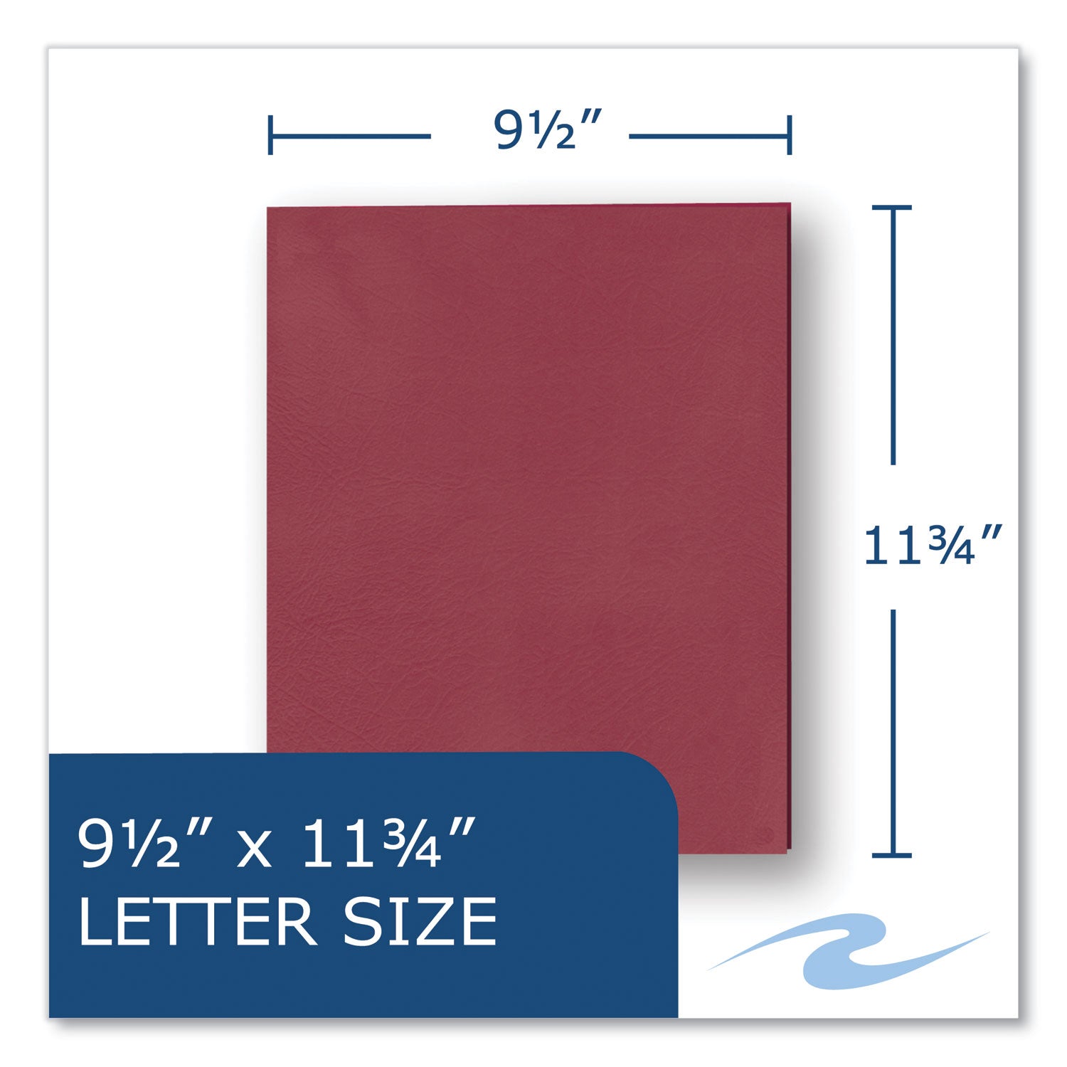 Roaring Spring® Pocket Folder, 0.5" Capacity, 11 x 8.5, Scarlet, 25/Box, 10 Boxes/Carton