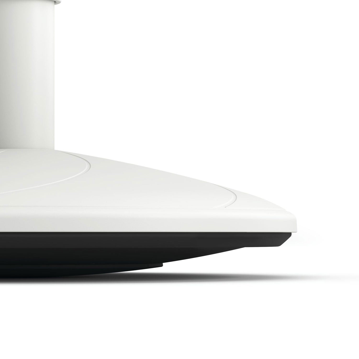 HON® Revel Adjustable Height Fidget Stool, Backless, Supports Up to 250 lb, 13.75" to 18.5" Seat Height, Charcoal Seat, White Base