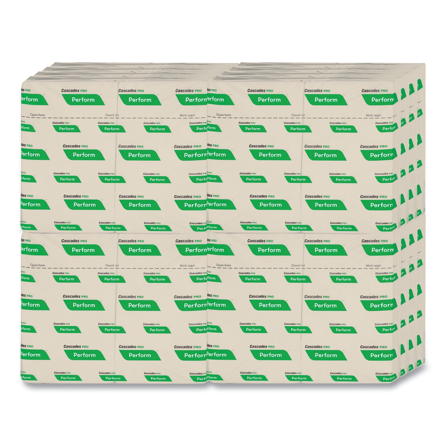 Cascades PRO Perform Interfold Napkins, 1-Ply, 6.5 X 4.25, Natural, 376/pack, 16 Packs/carton