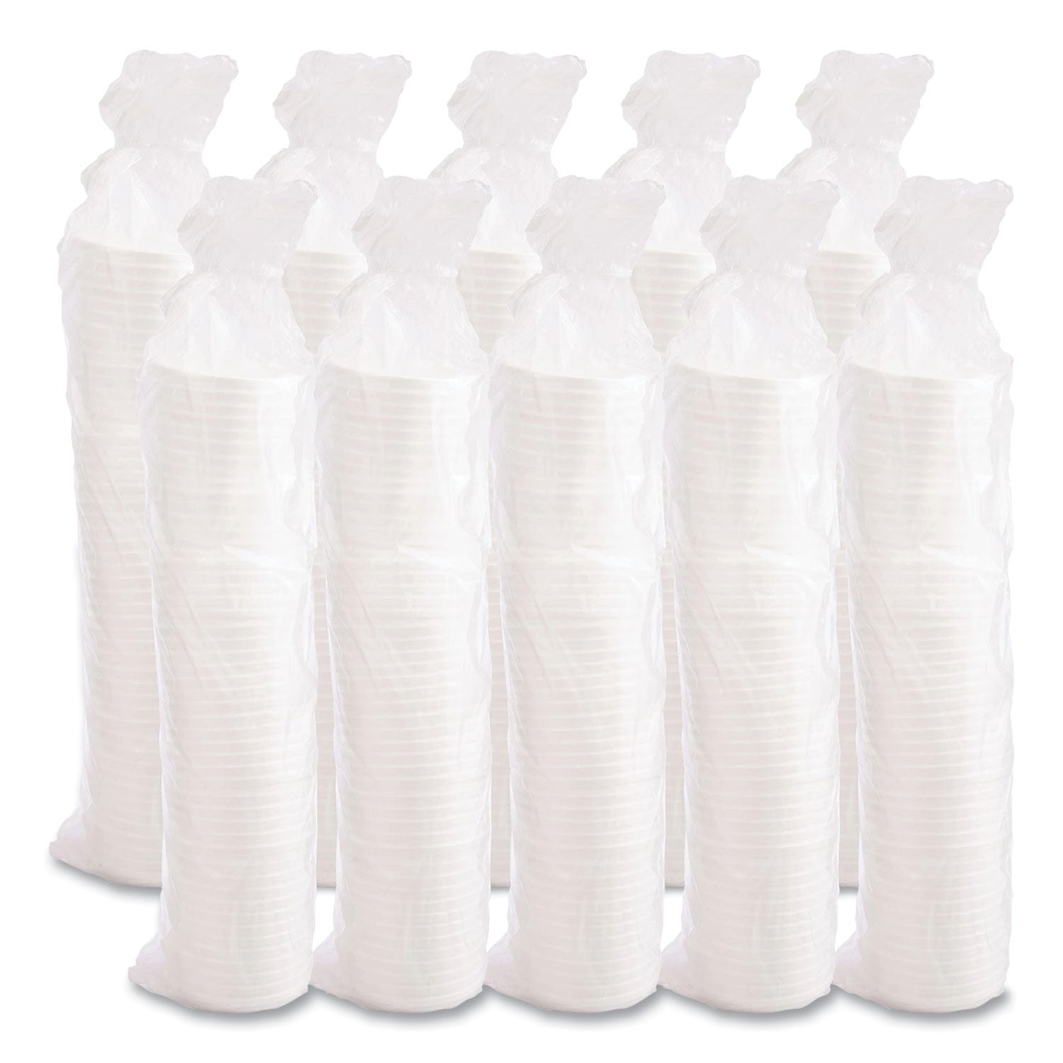 Dart® Vented Foam Lids, Fits 6 oz to 32 oz Hot Cups, White, 50/Pack, 10 Packs/Carton