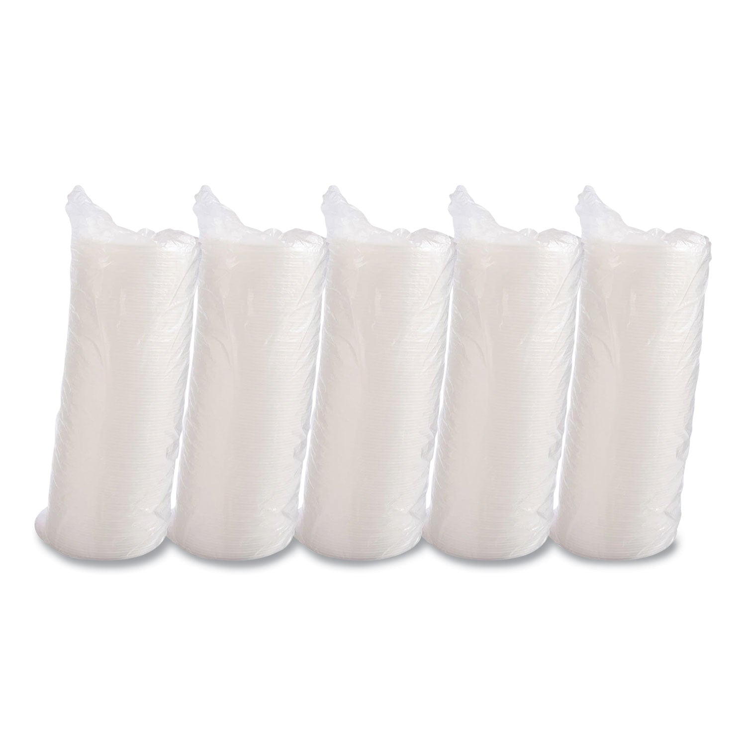 Dart® Plastic Lids for Foam Containers, Flat, Vented, Fits 24 oz to 32 oz, Translucent, 100/Pack, 5 Packs/Carton