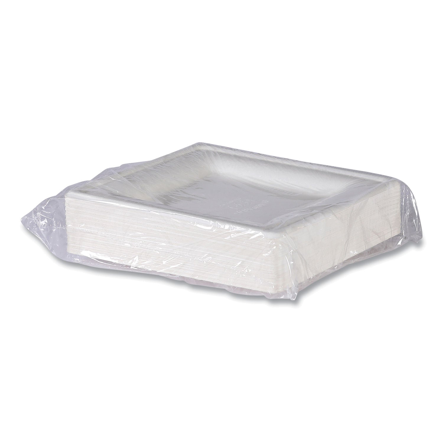 Eco-Products® Vanguard Renewable and Compostable Sugarcane Plates, 10 x 10, White, 250/Carton