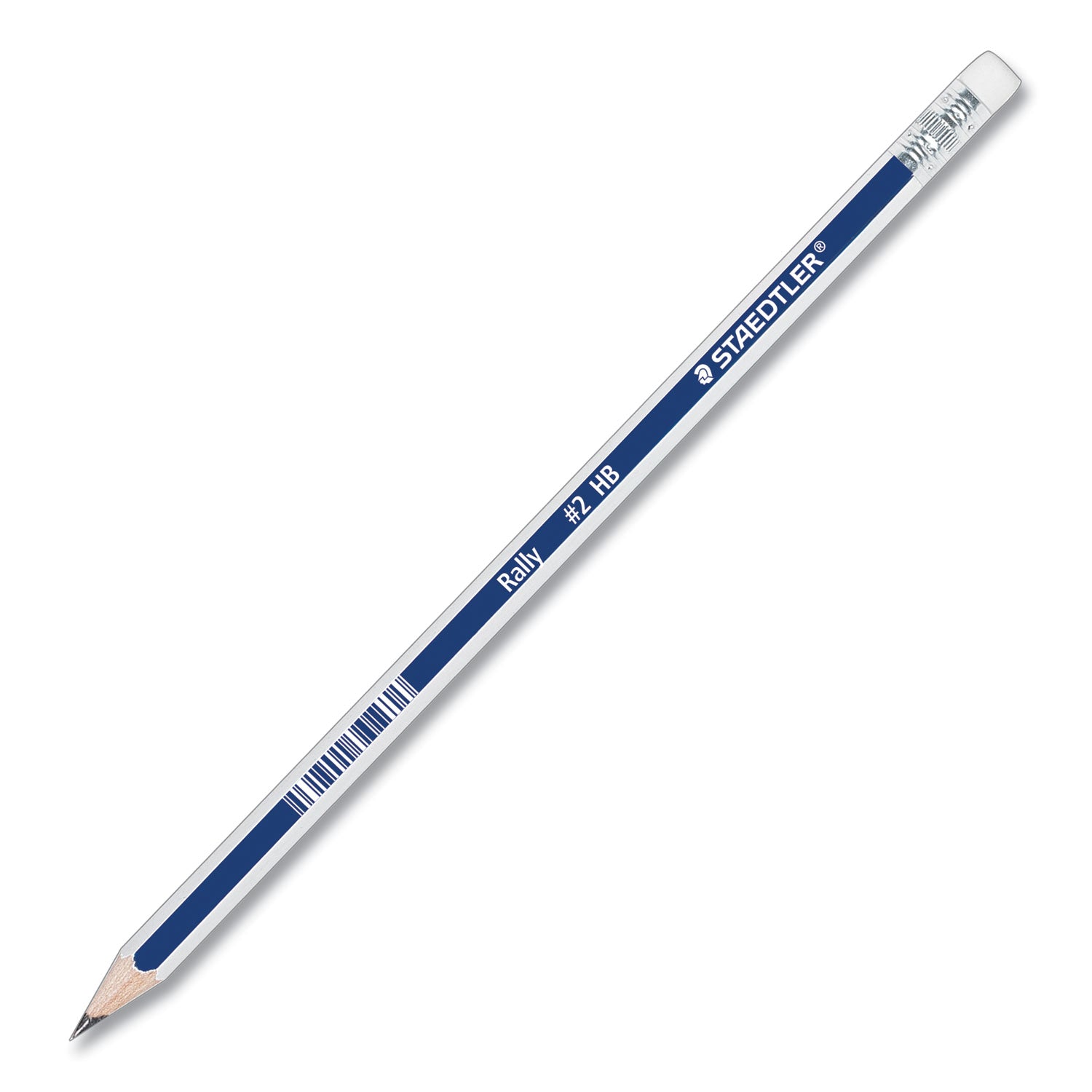 Staedtler® Woodcase Pencil, HB #2, Black Lead, Blue/White Barrel, 12/Pack