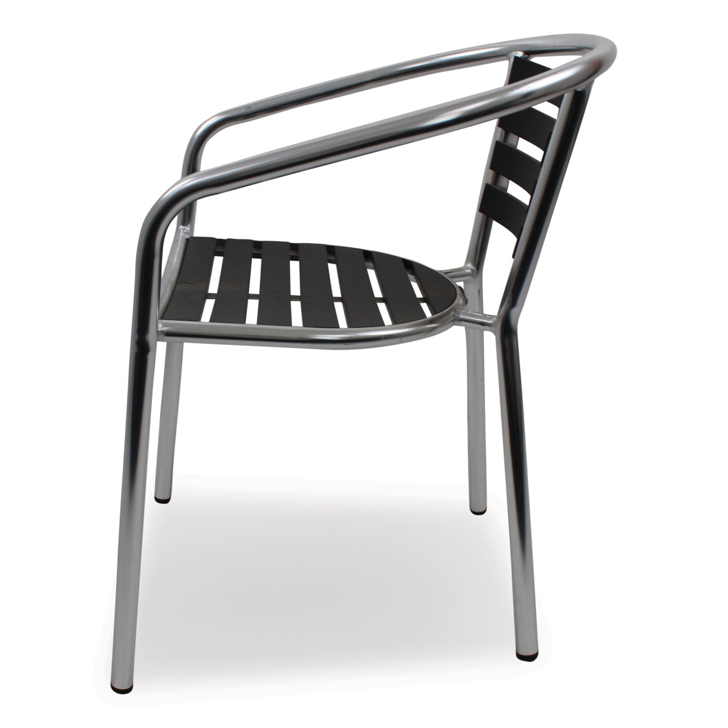 JMC Furniture Pinzon Series Chairs, Support Up to 300 lb, 18" Seat Height, Black/Silver Seat, Black/Silver Back, Silver Base