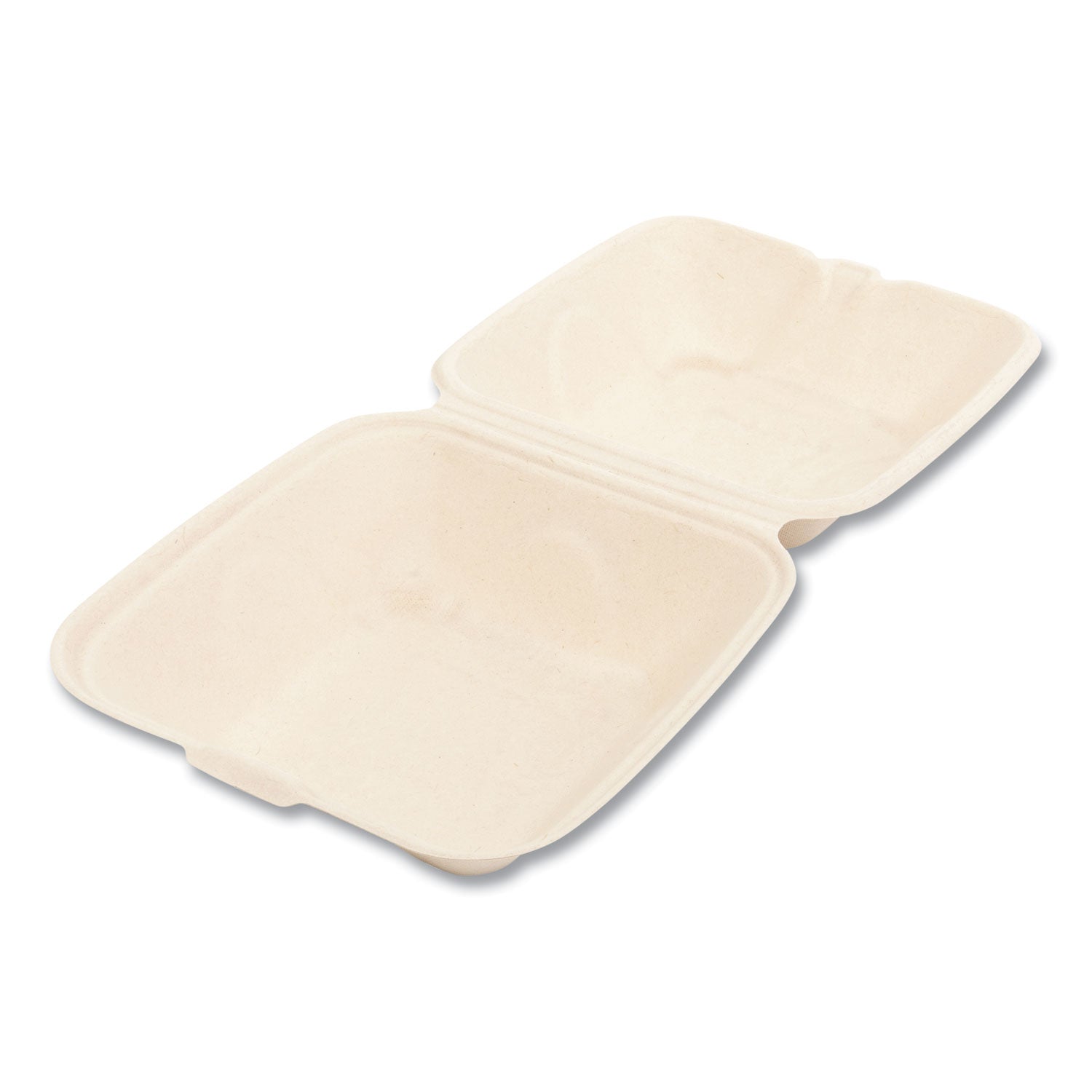 Boardwalk® Bagasse PFAS-Free Food Containers, 6 x 6 x 3.19, Tan, Sugarcane, 500/Carton