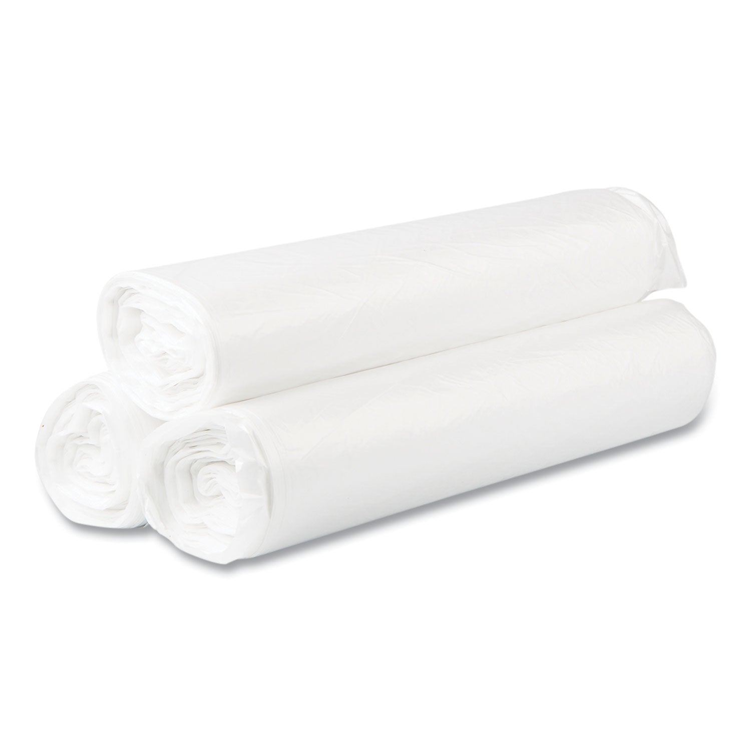 Inteplast Group High-Density Commercial Can Liner Value Pack, 45 gal, 14 mic, 40" x 46", Natural, Interleaved Roll, 25 Bags/Roll, 10 Rolls/CT