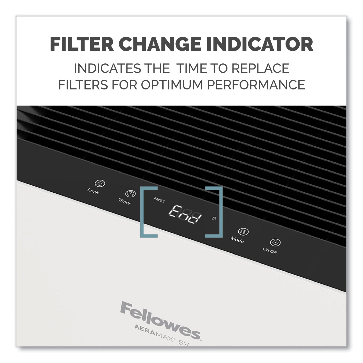Fellowes® AeraMax SV Air Purifier, 1,500 sq ft Room Capacity, White/Black