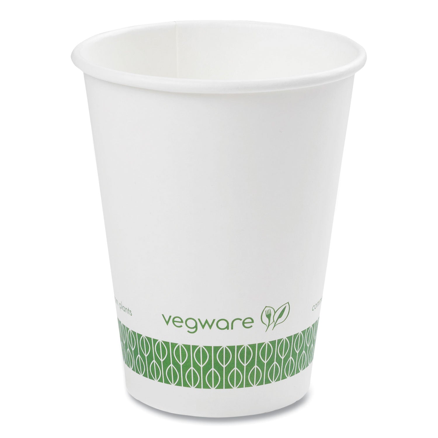 89-Series Hot Cup, Compostable, 12 oz, Green/White, 1,000/Carton