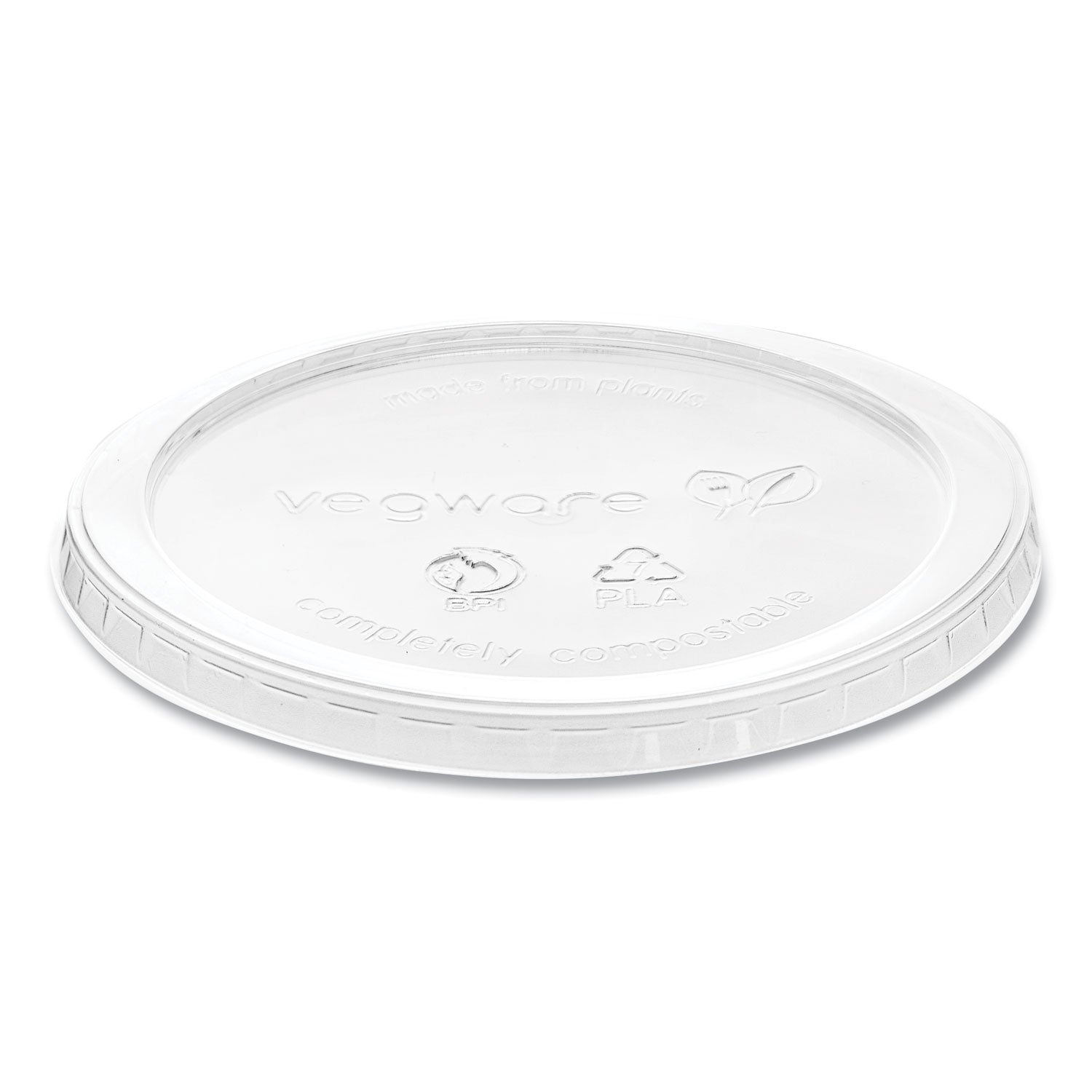 Round Deli Pot Lids, Compostable, For 8 oz to 32 oz Deli Containers, Plastic, 500/Carton