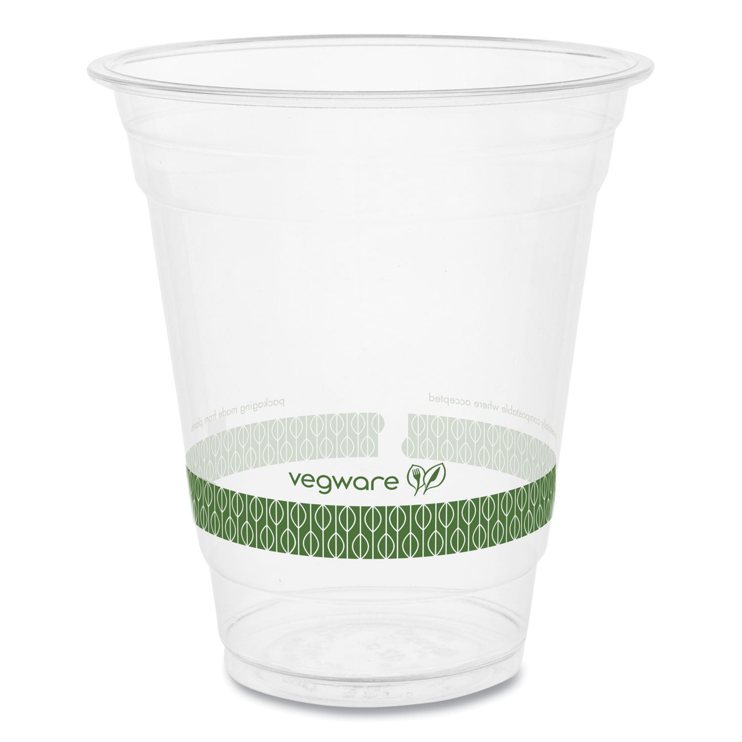 96-Series Cold Cup, Compostable, 12 oz, Clear/Green, 1,000/Carton