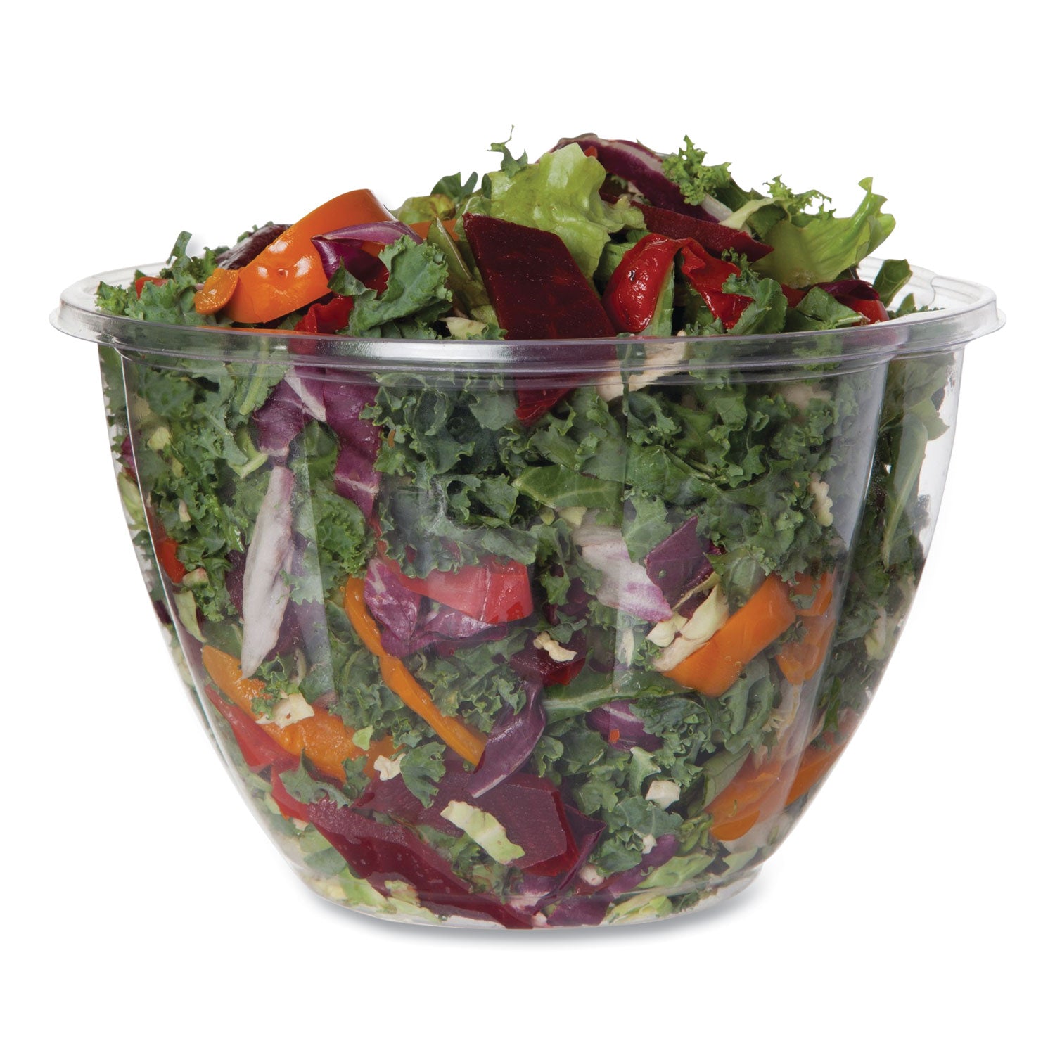 Eco-Products® Salad Bowls, 48 oz, 6.69" Diameter x 4.38" h, Clear, Plastic, 300/Carton