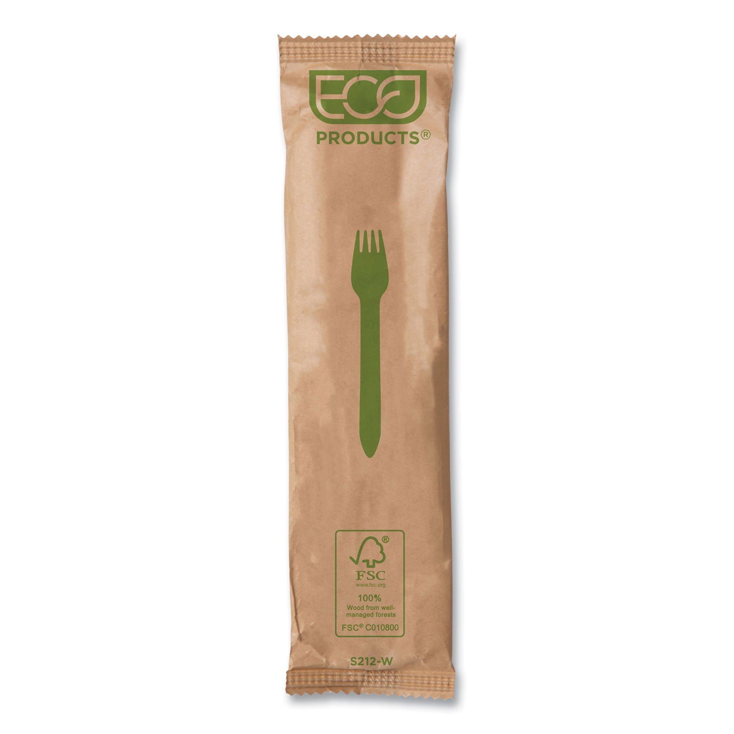 Eco-Products® Wood Cutlery, General Purpose Fork, Natural, 500/Carton