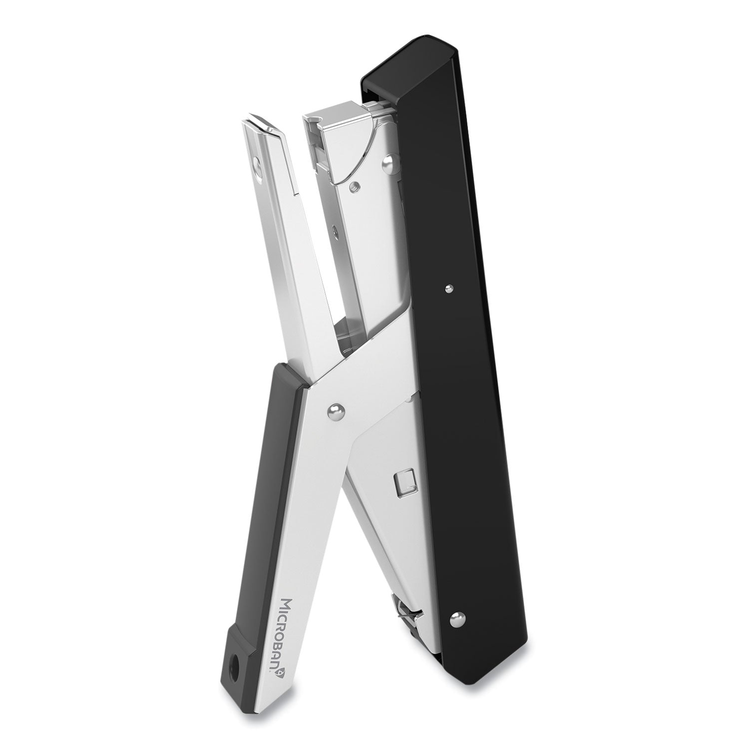 Fellowes® LX890 Handheld Plier Stapler with Antimicrobial Protection, 40-Sheet Capacity, 0.25"/0.31" Staples, Black/White