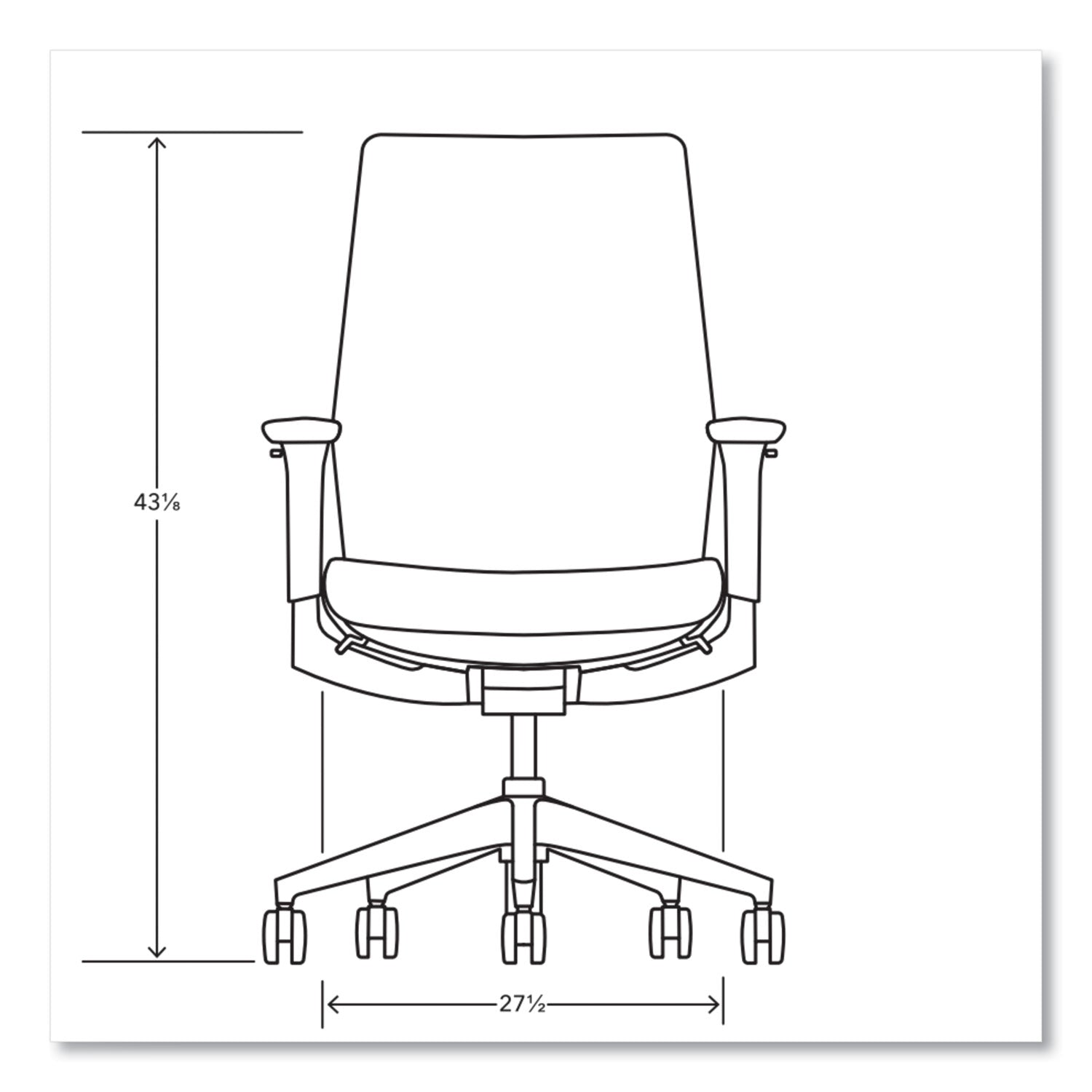 HON® Cipher Mesh Back Task Chair, Supports Up to 300 lb, 15" to 20" Seat Height, Black Seat, Charcoal Back, Charcoal Base