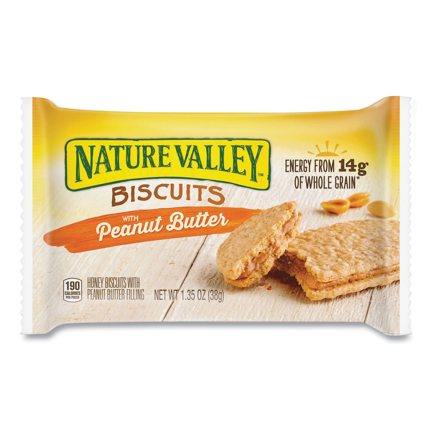 Nature Valley® Biscuits, Peanut Butter, 1.35 oz Packet, 16/Box