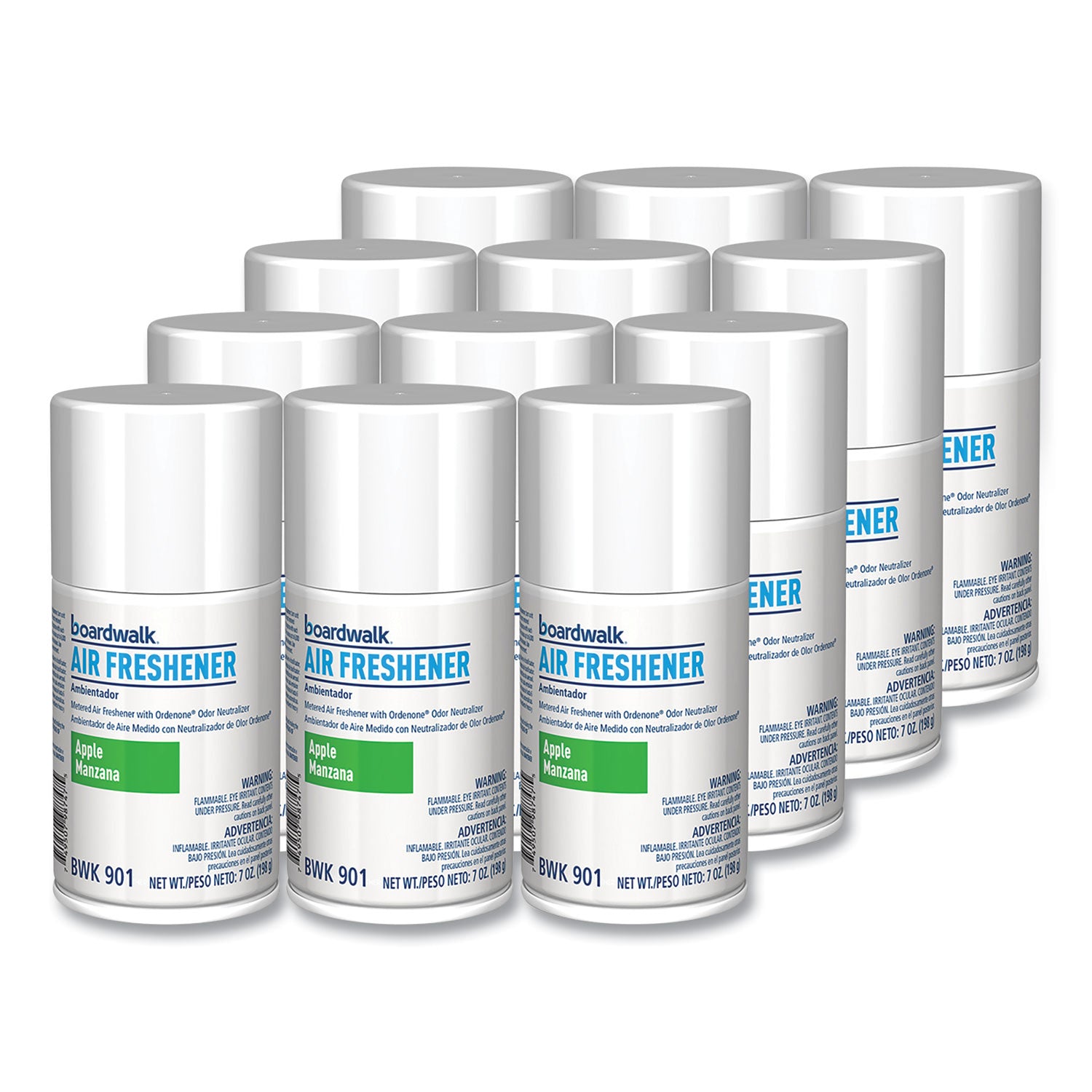 Boardwalk® Metered Air Freshener Refill, Apple Harvest Scent, 7 oz Aerosol Spray, 12/Carton