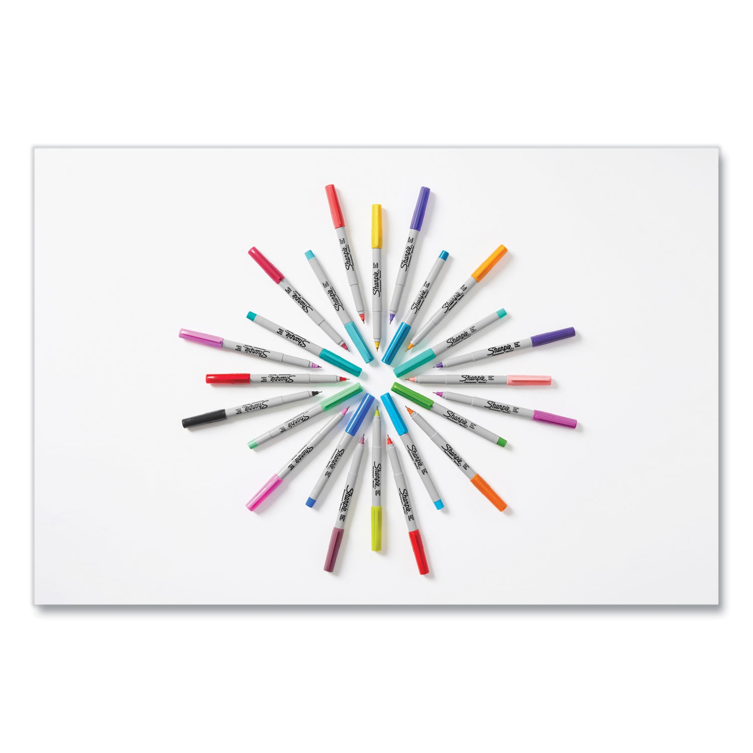 Sharpie® Ultra Fine Tip Permanent Marker, Ultra-Fine Needle Tip, Assorted 80s Glam Colors, 24/Pack