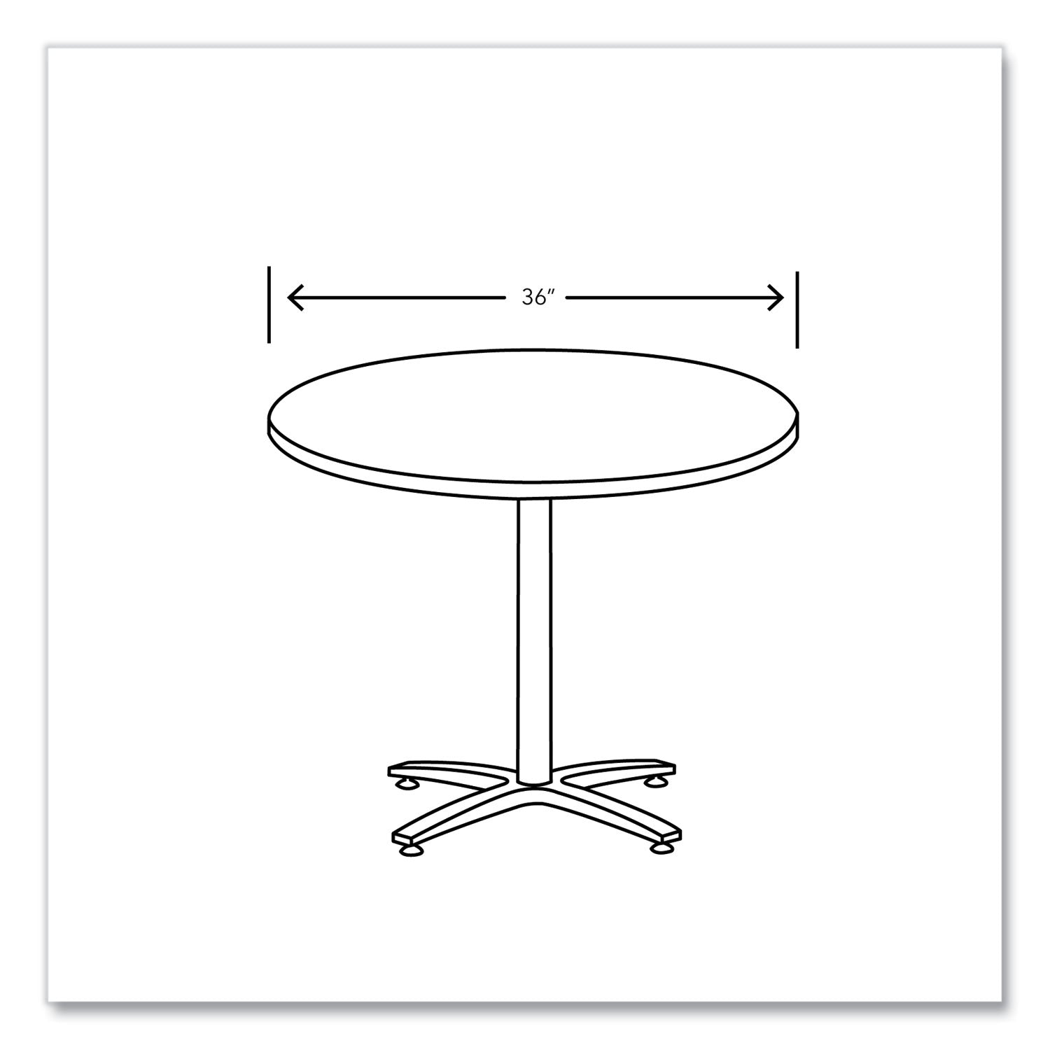 HON® Between Round Table Top, 36" Diameter, Silver Mesh