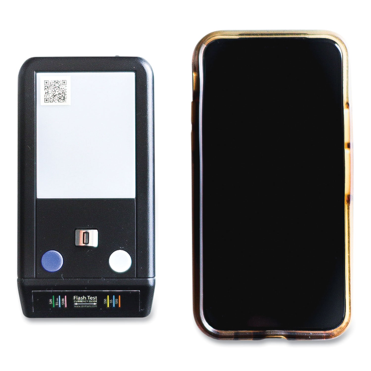 Dri-Mark® Flashtest Counterfeit Detector, Micr; Uv Light; Watermark, U.s. Currency, 2.5 X 4.5 X 0.8, Black
